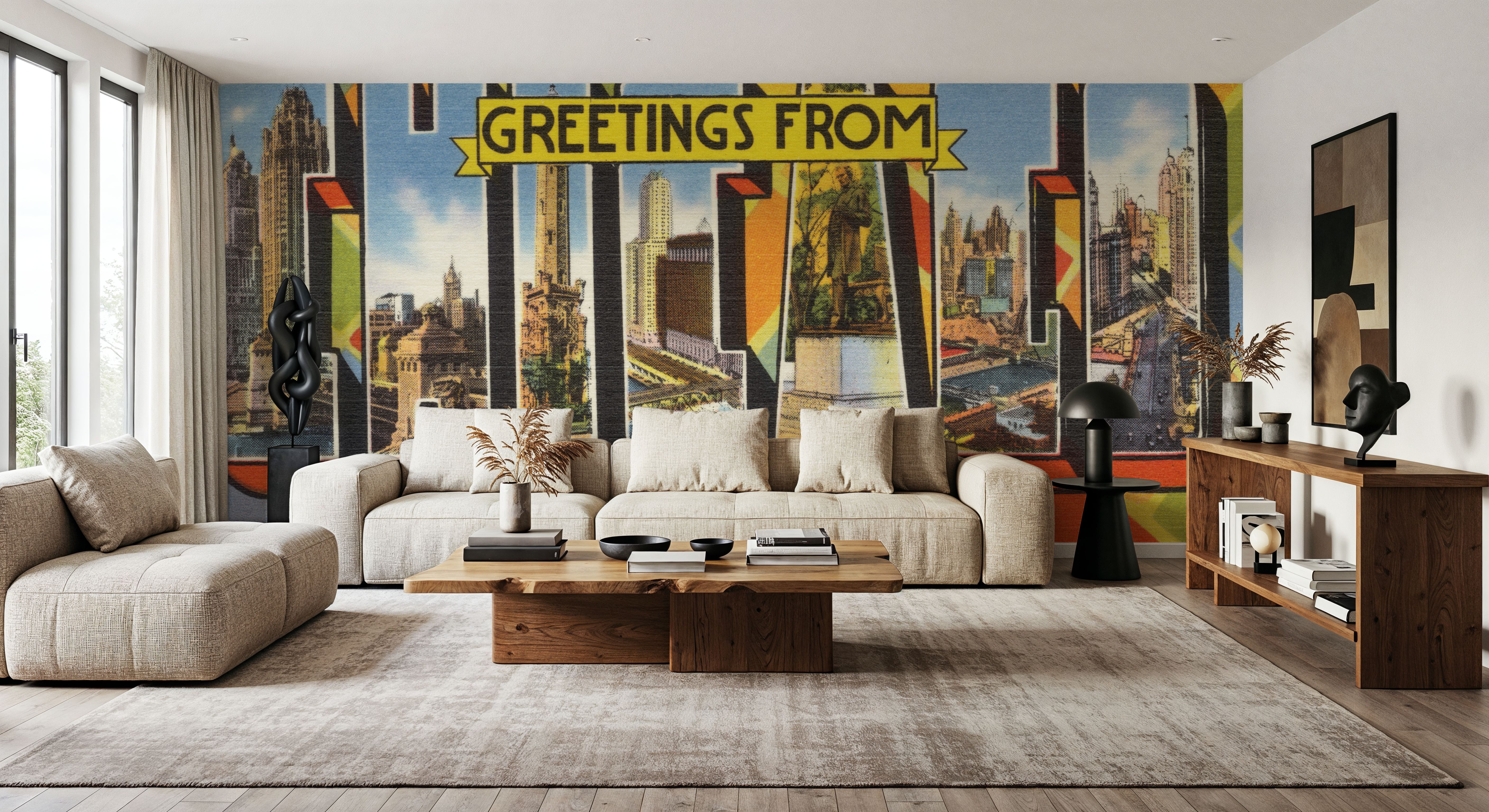 Greetings from Chicago - Screenprint Postcard