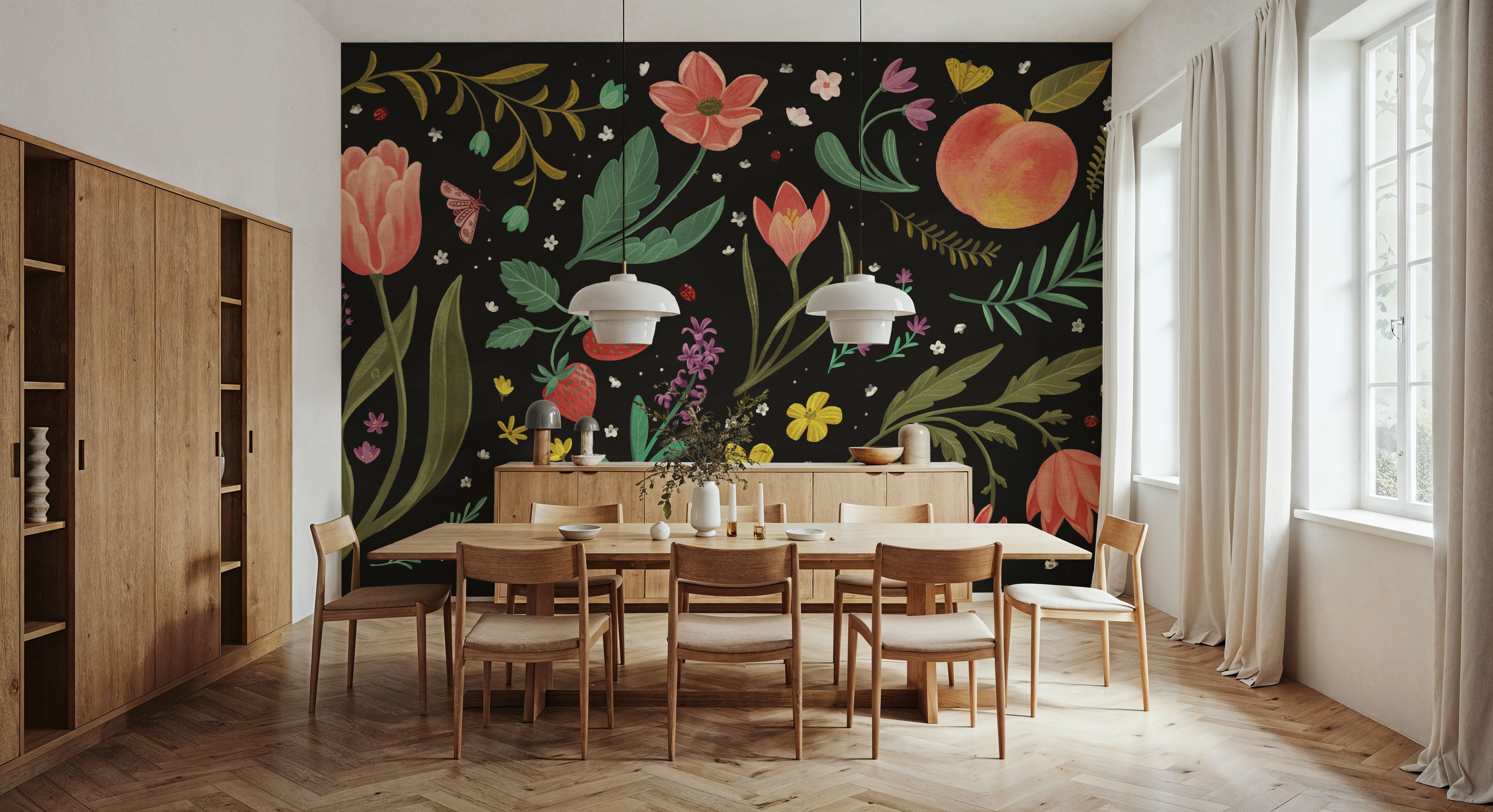 Spring Botanical Black