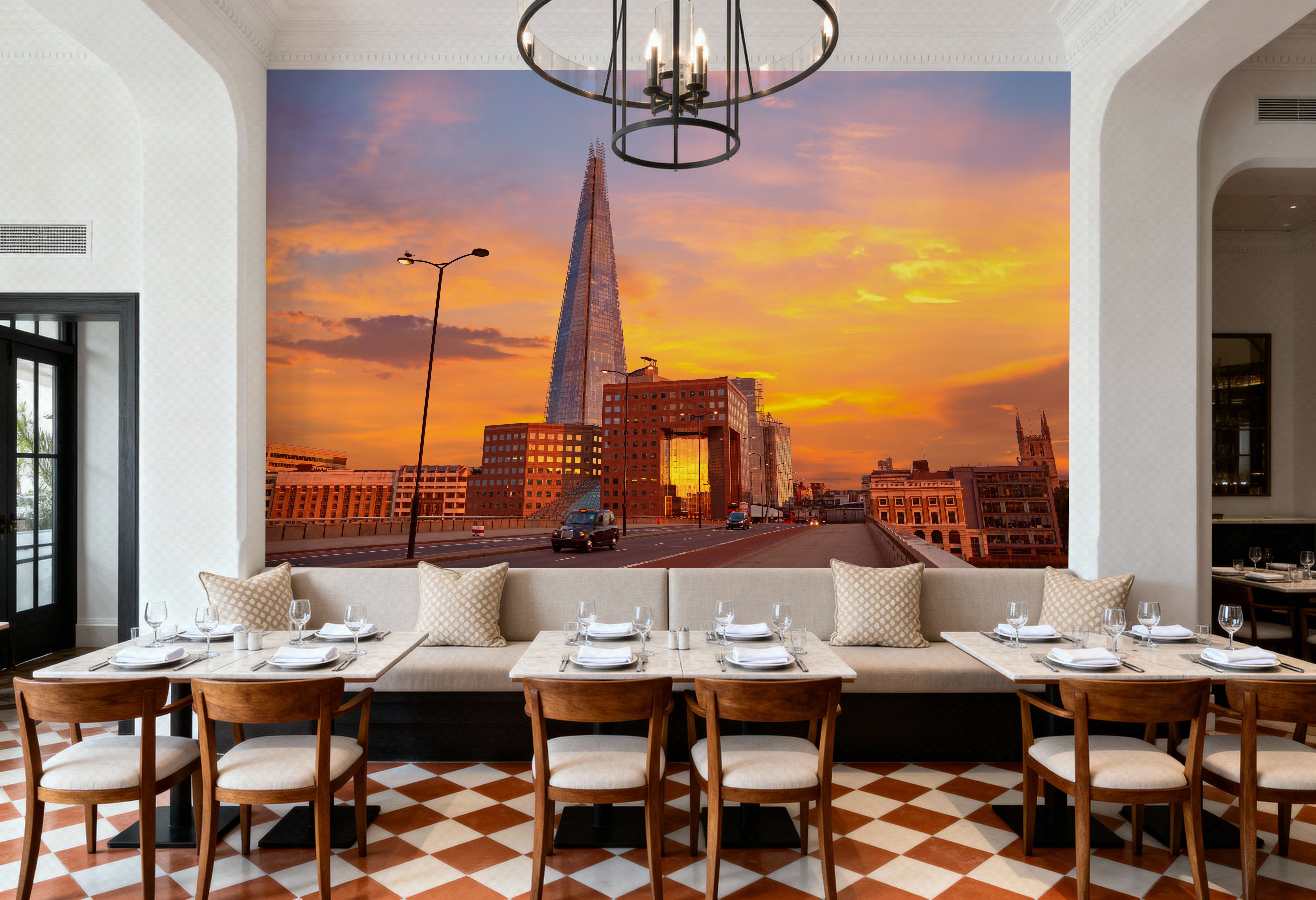 Metropolitan Sunset Yellow, Papier peint