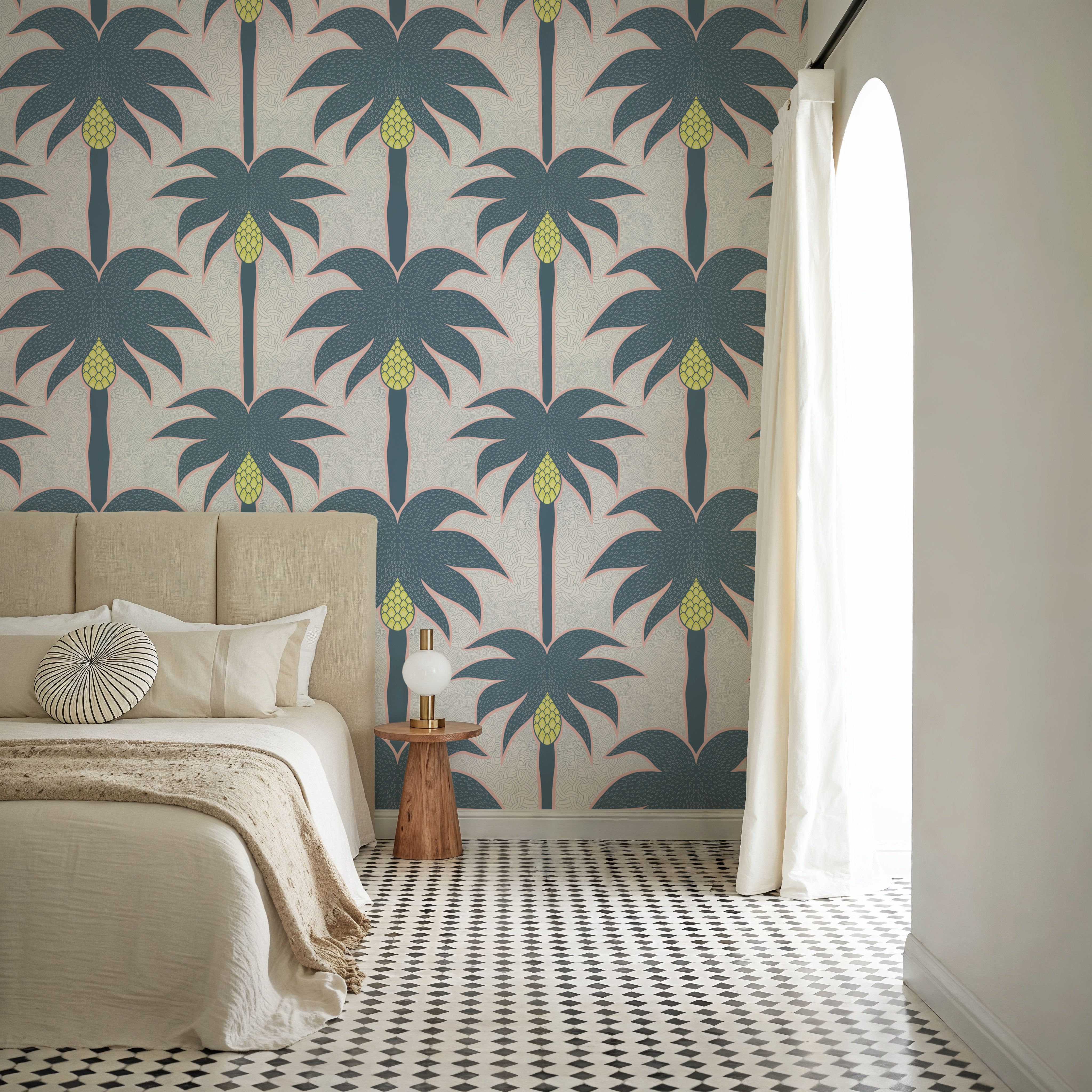 Graphic Palms, Teal