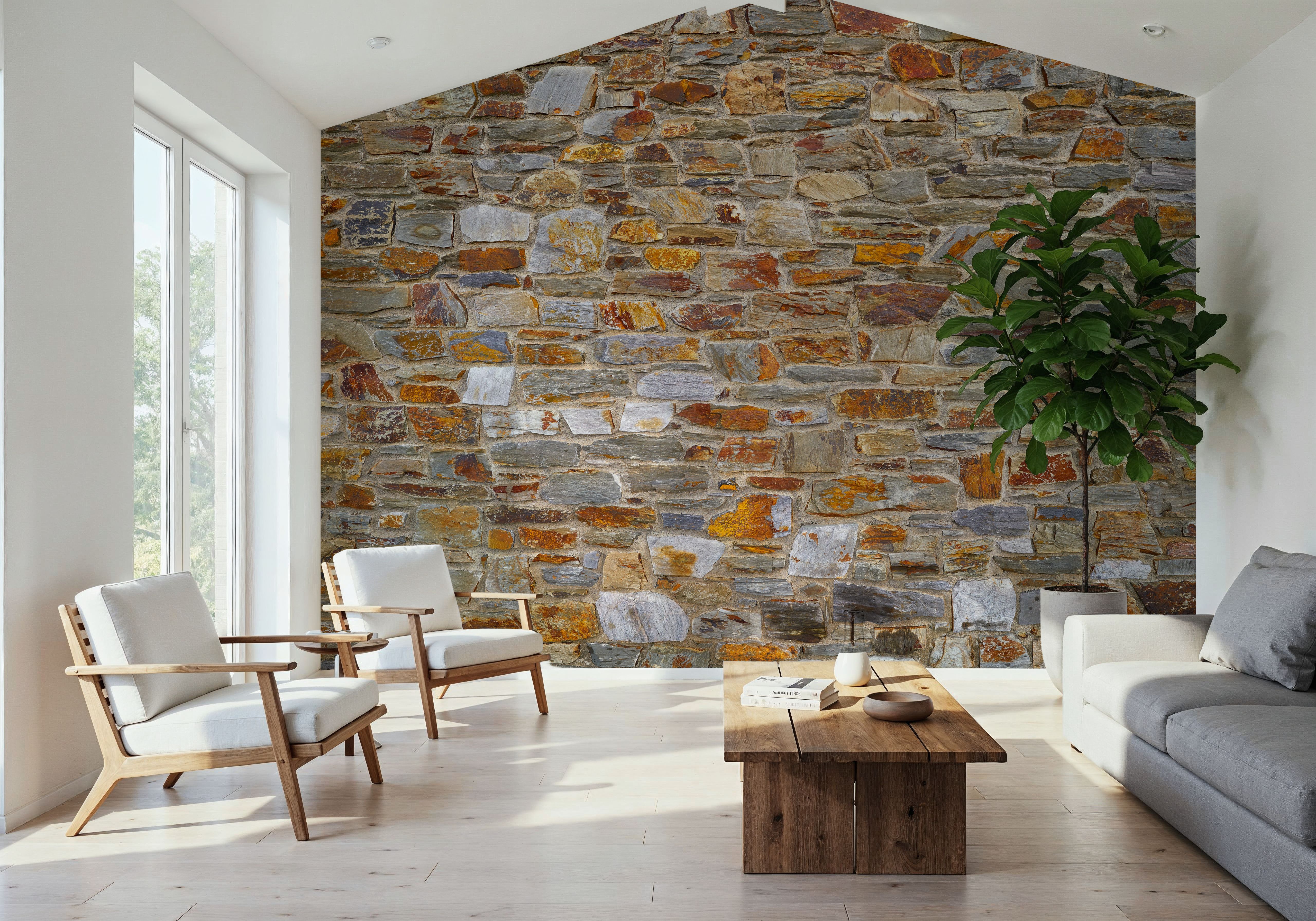 Rustic Stonework, Papier peint