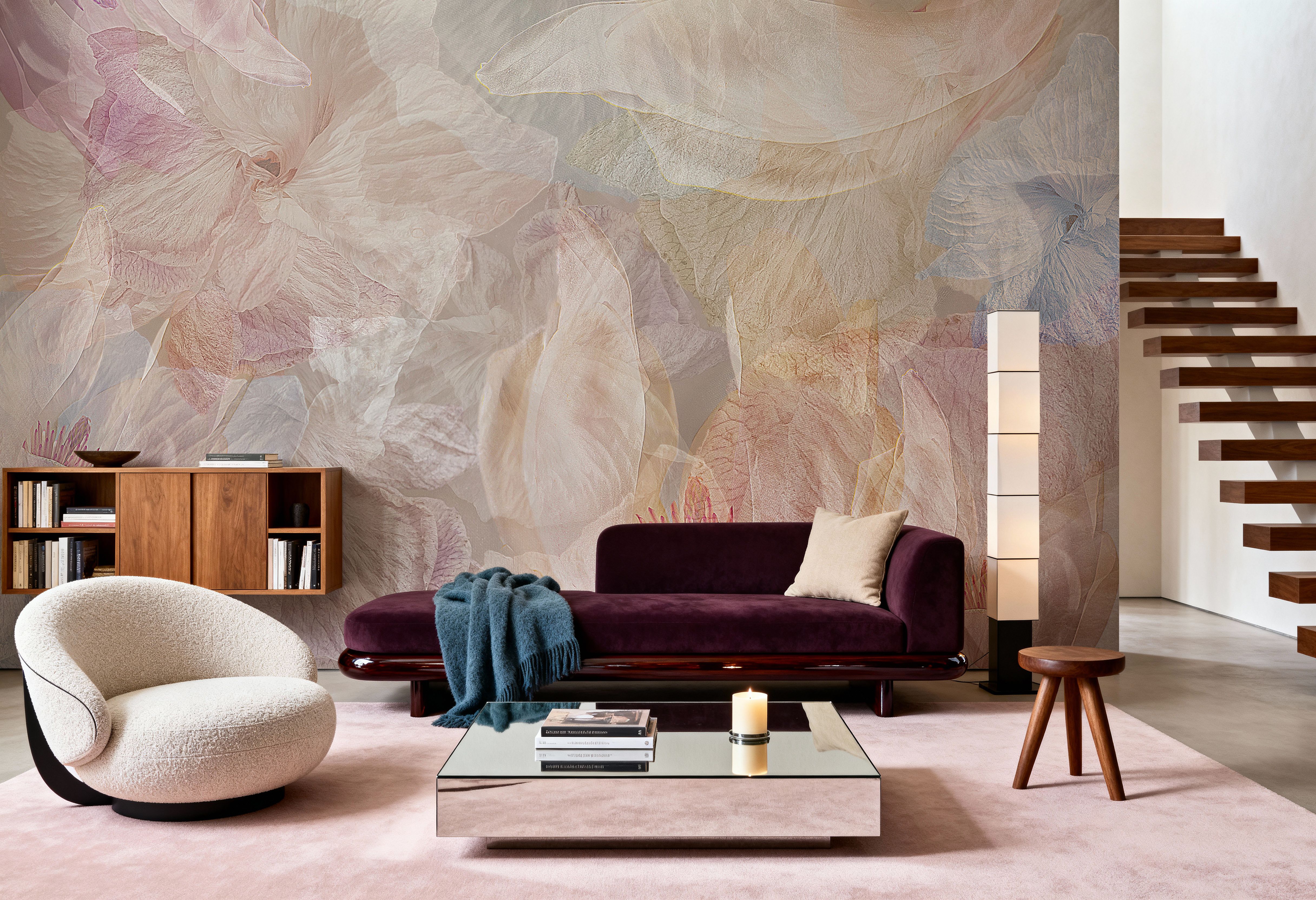 Wall Mural - Spring Tourbillion - Abstract Nature mural wallpaper - Bedroom - Wallism US - Premium, Textured or Peel & Stick