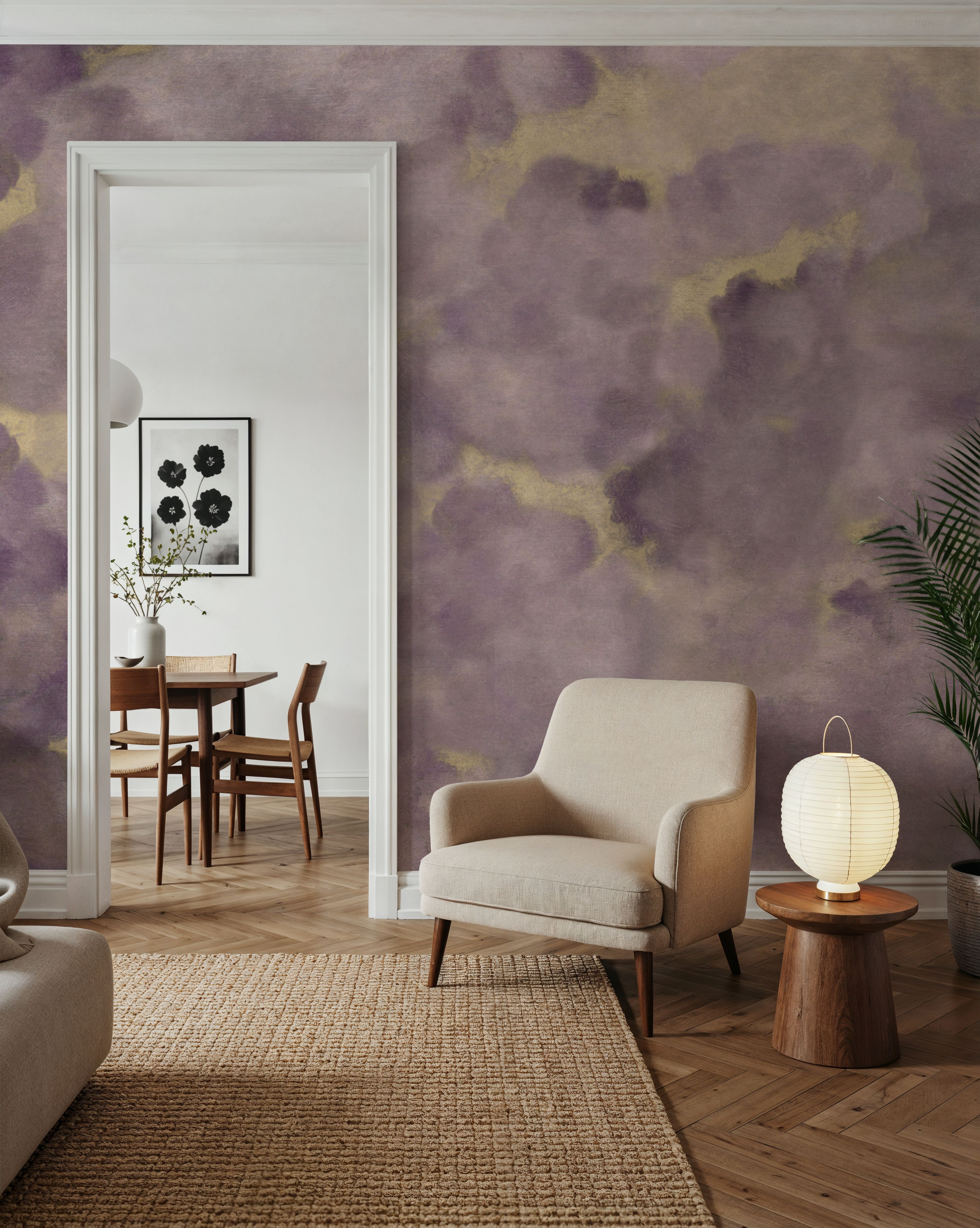 Painted Dreamy Clouds, Lilac