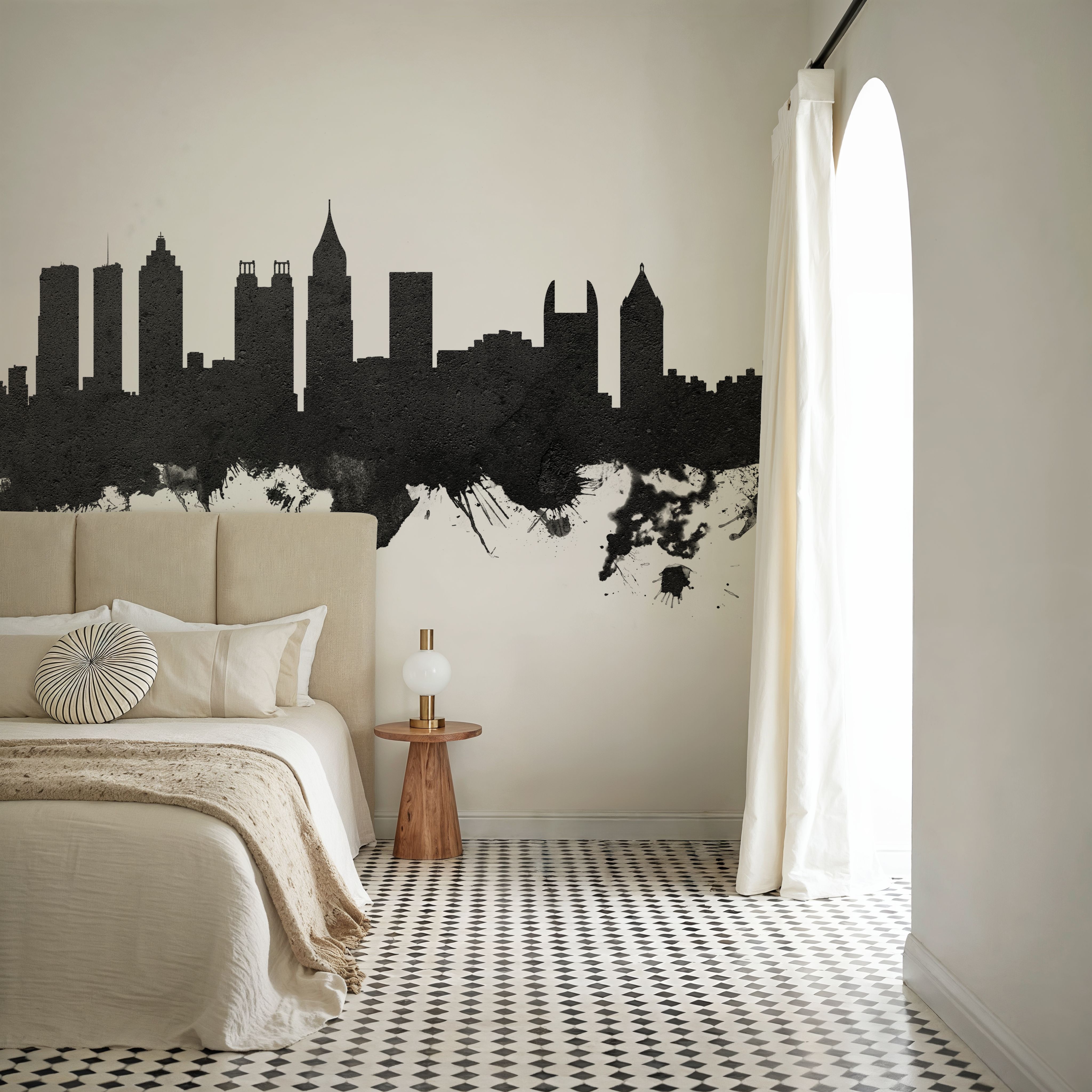 Atlanta Georgia Skyline Black & White