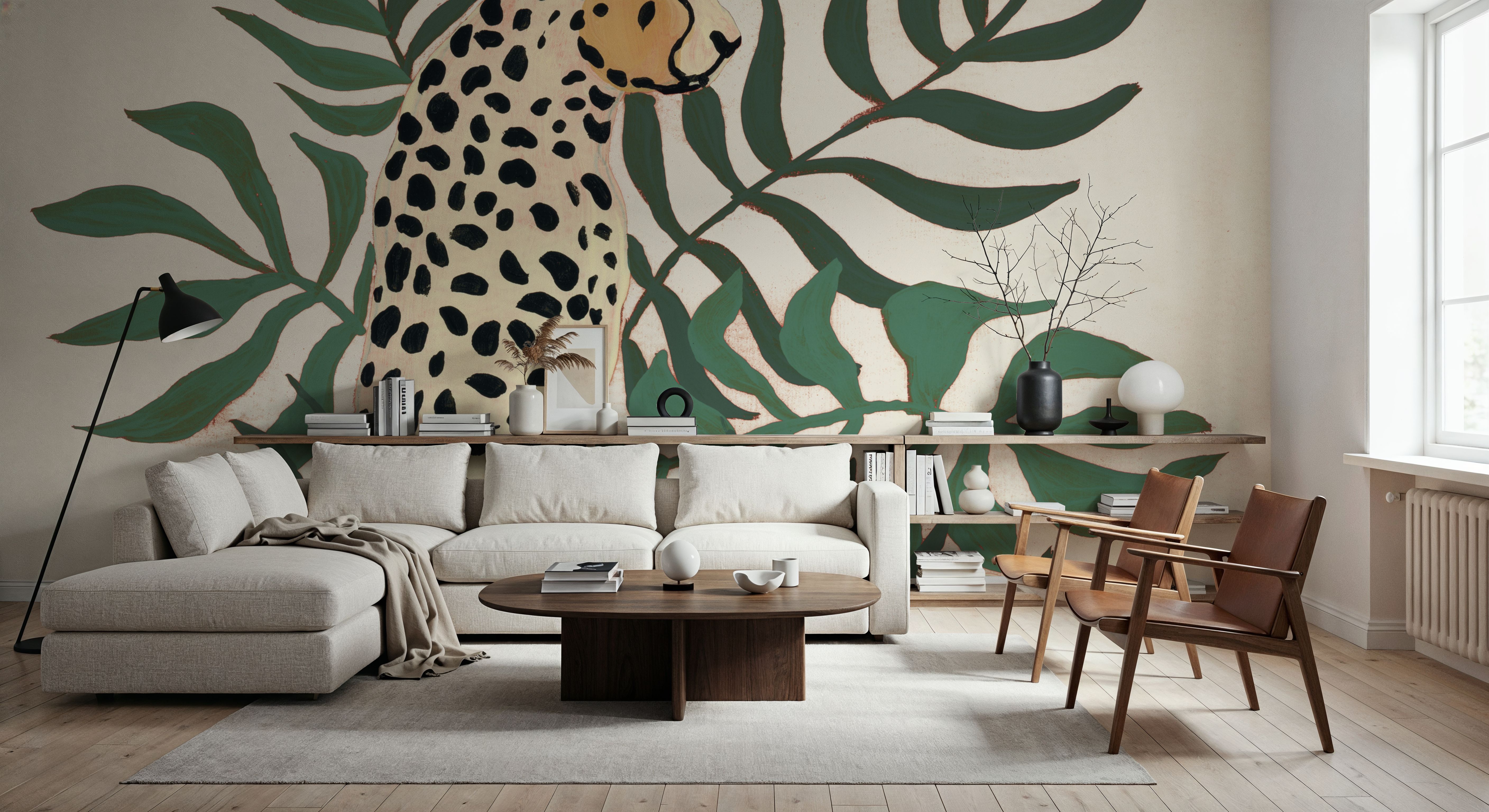 Sitting Cheetah Cream