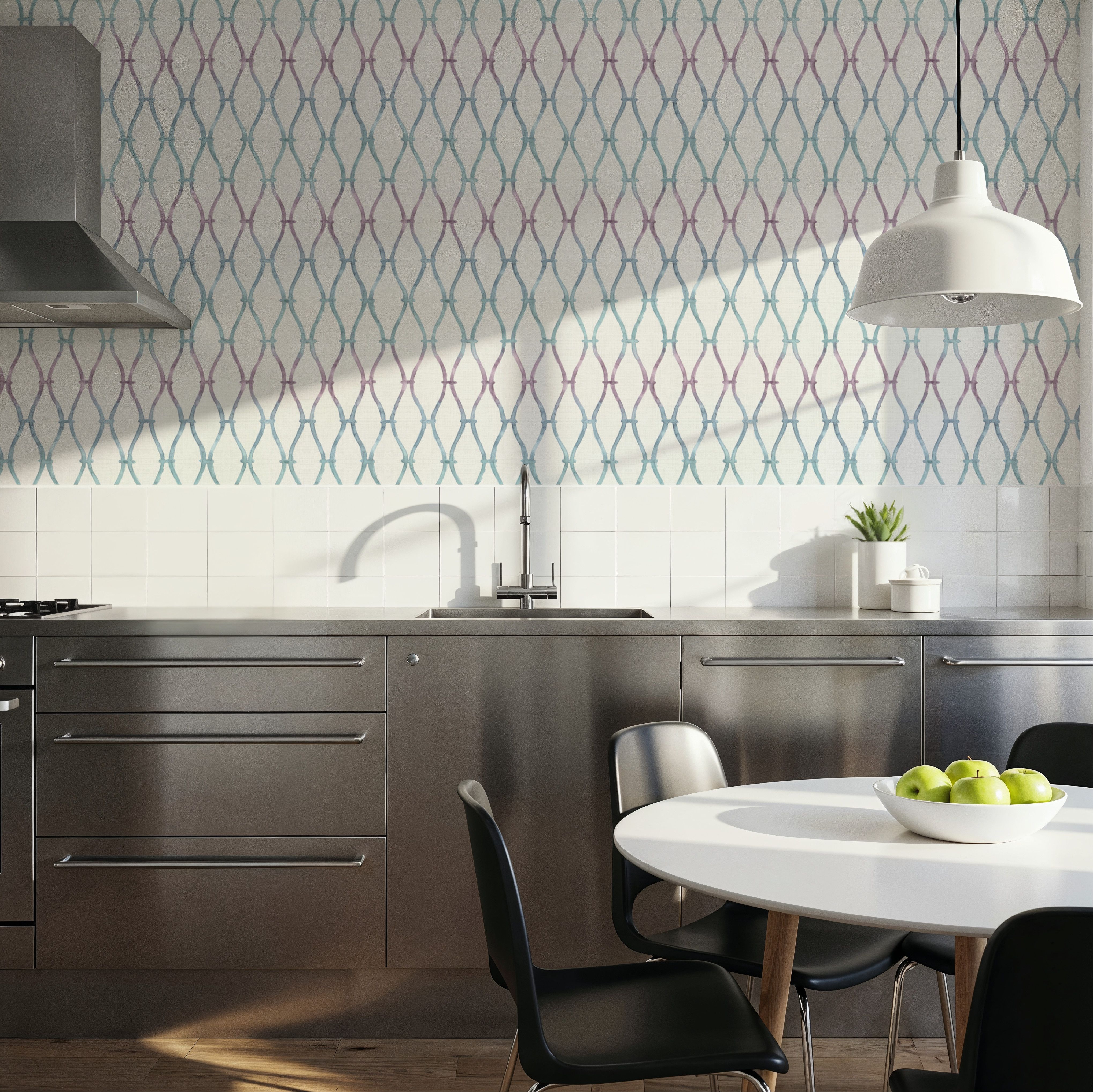 Ocean Waves White, Wallpaper