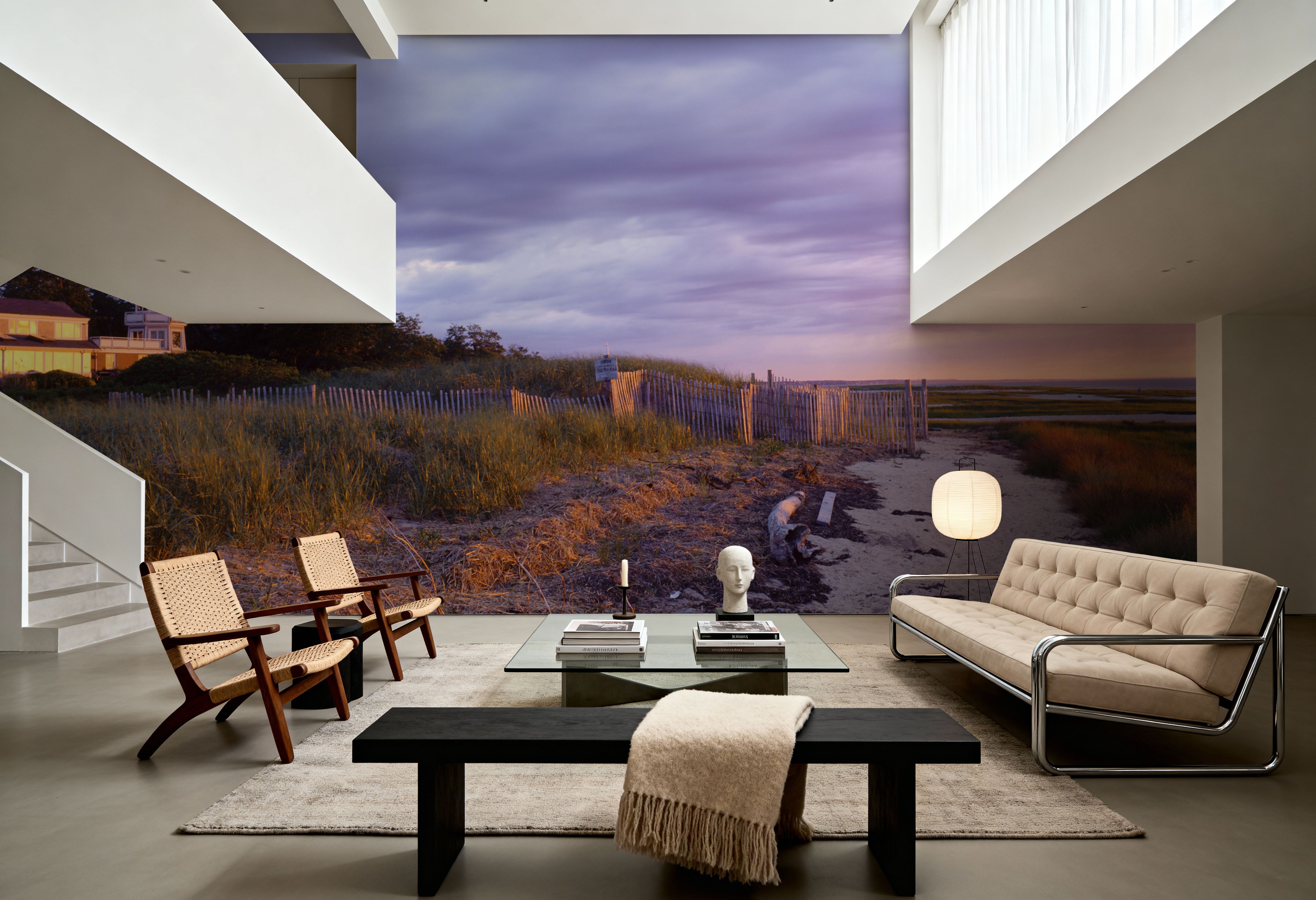 Sunset Cottage Path, Wallpaper