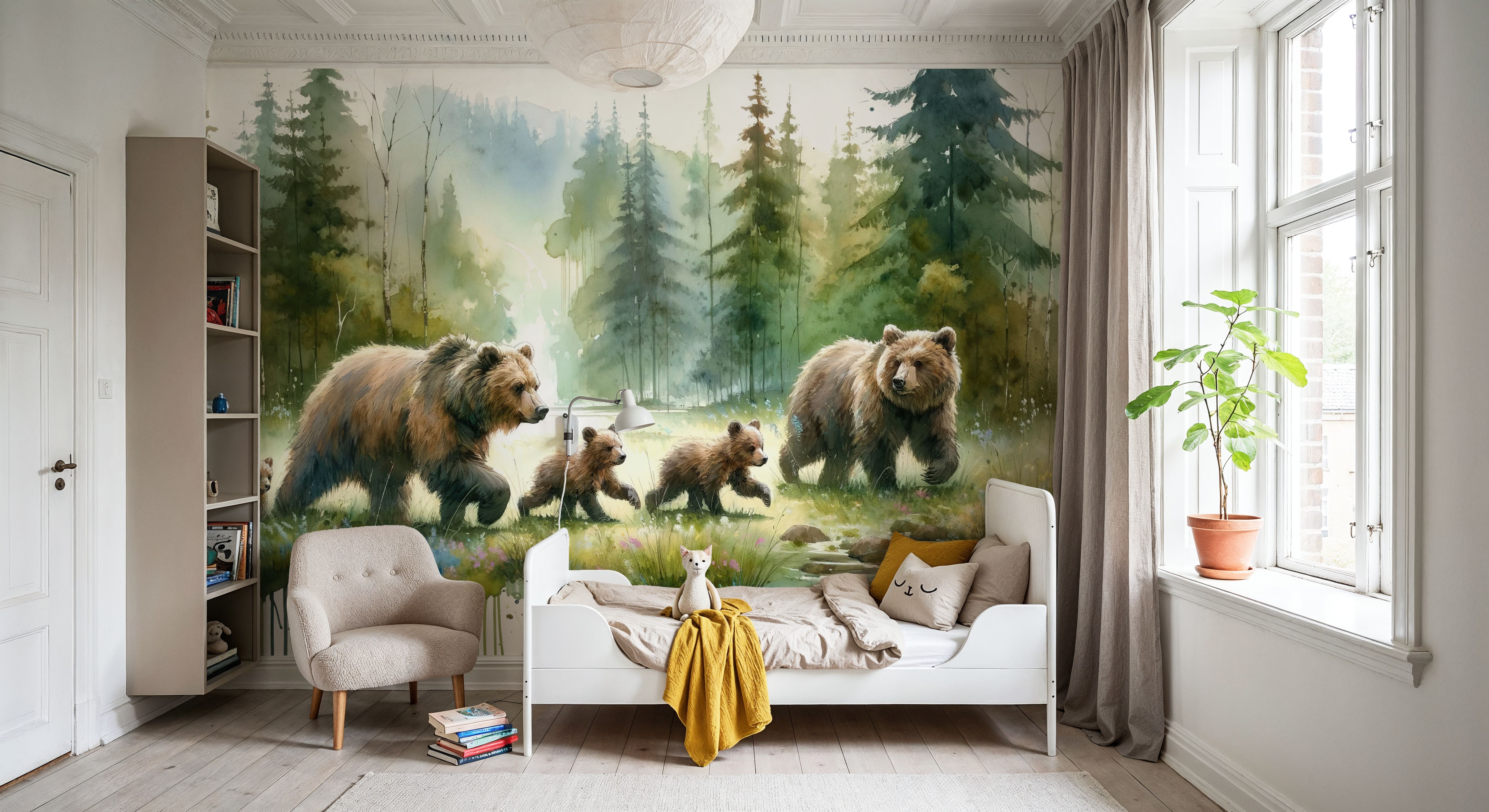 Watercolor Bear Family