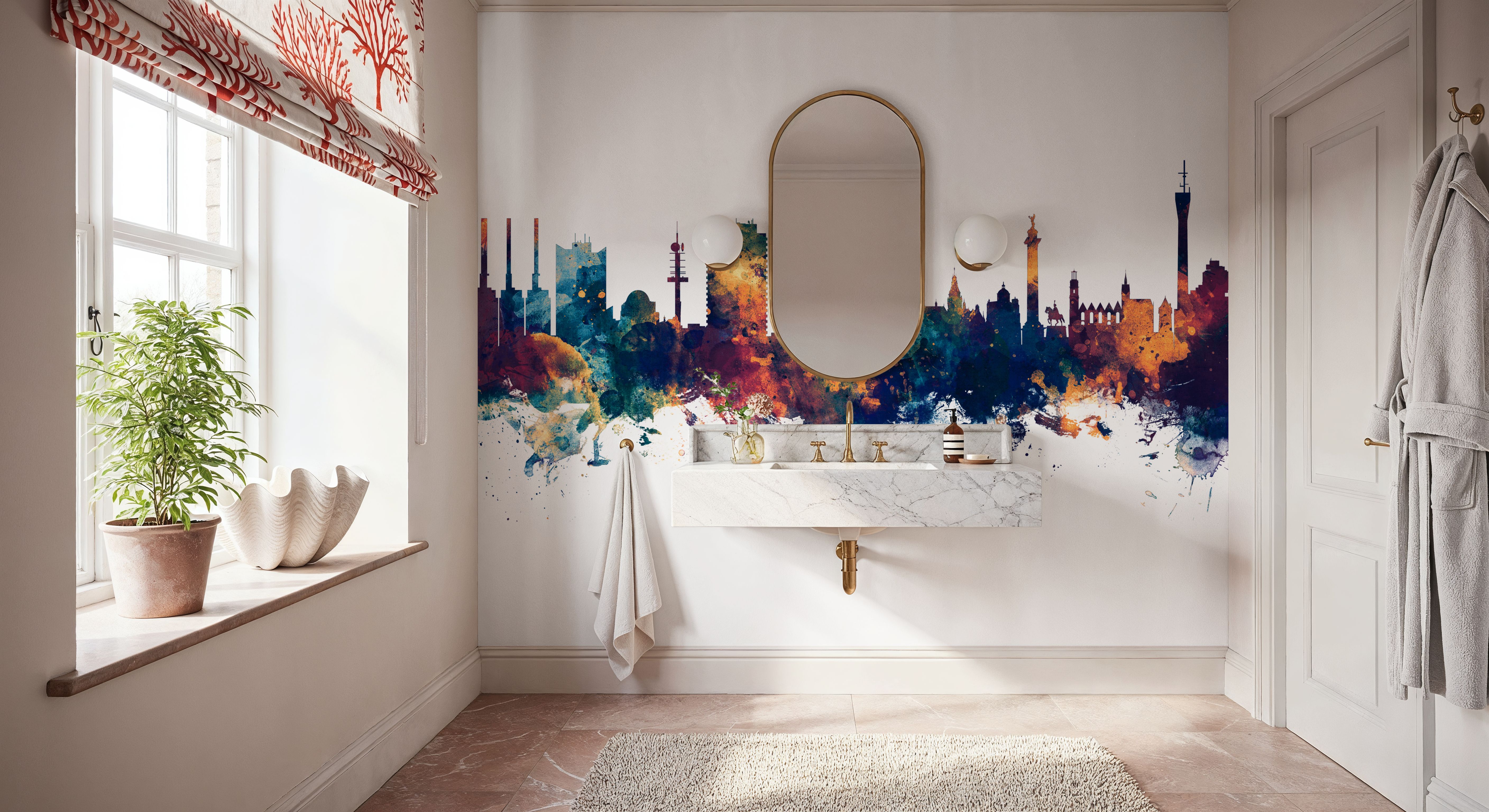 Hannover Germany Skyline Blue & Bronze