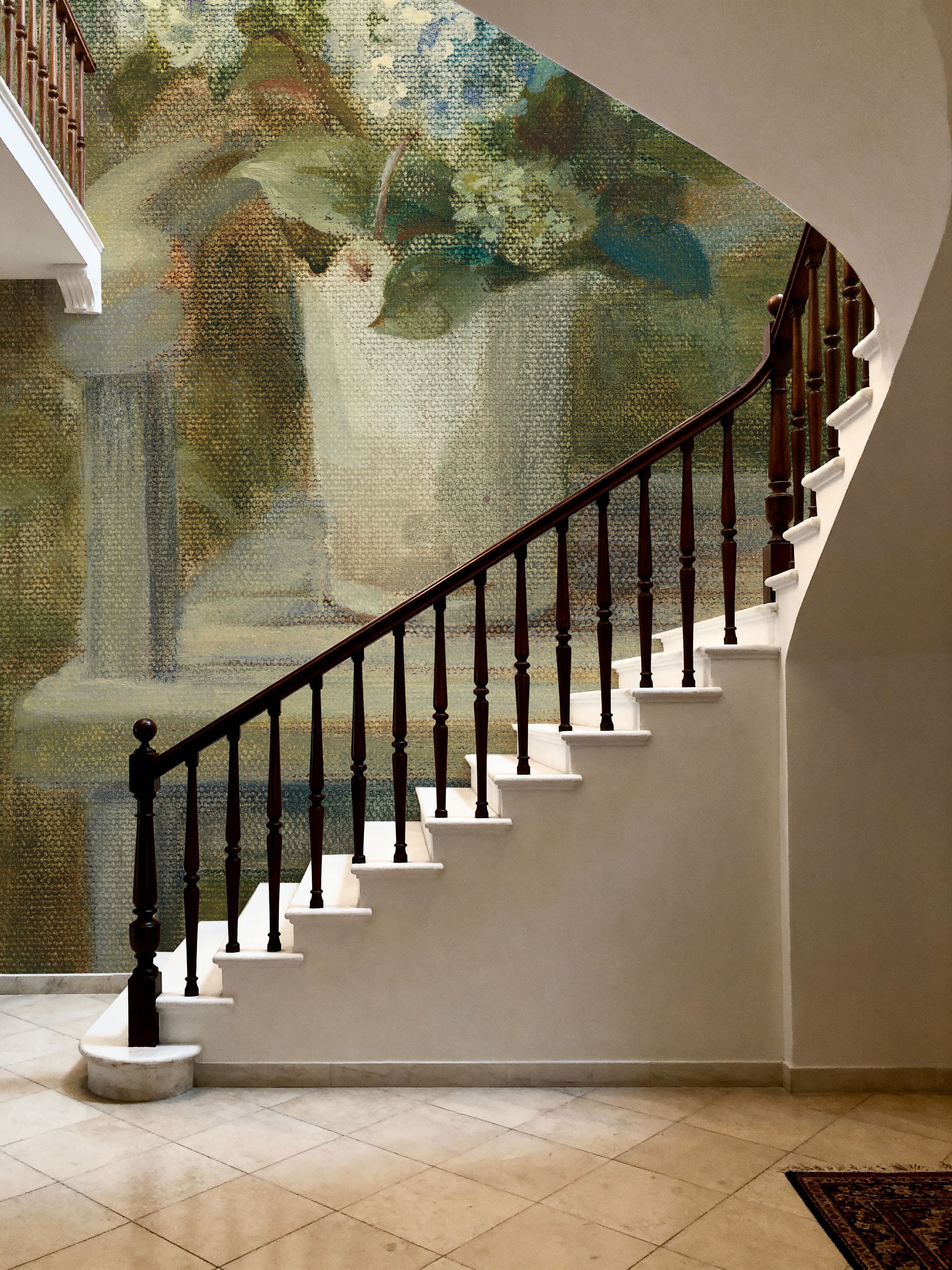 Hydrangea Bouquet on Bench