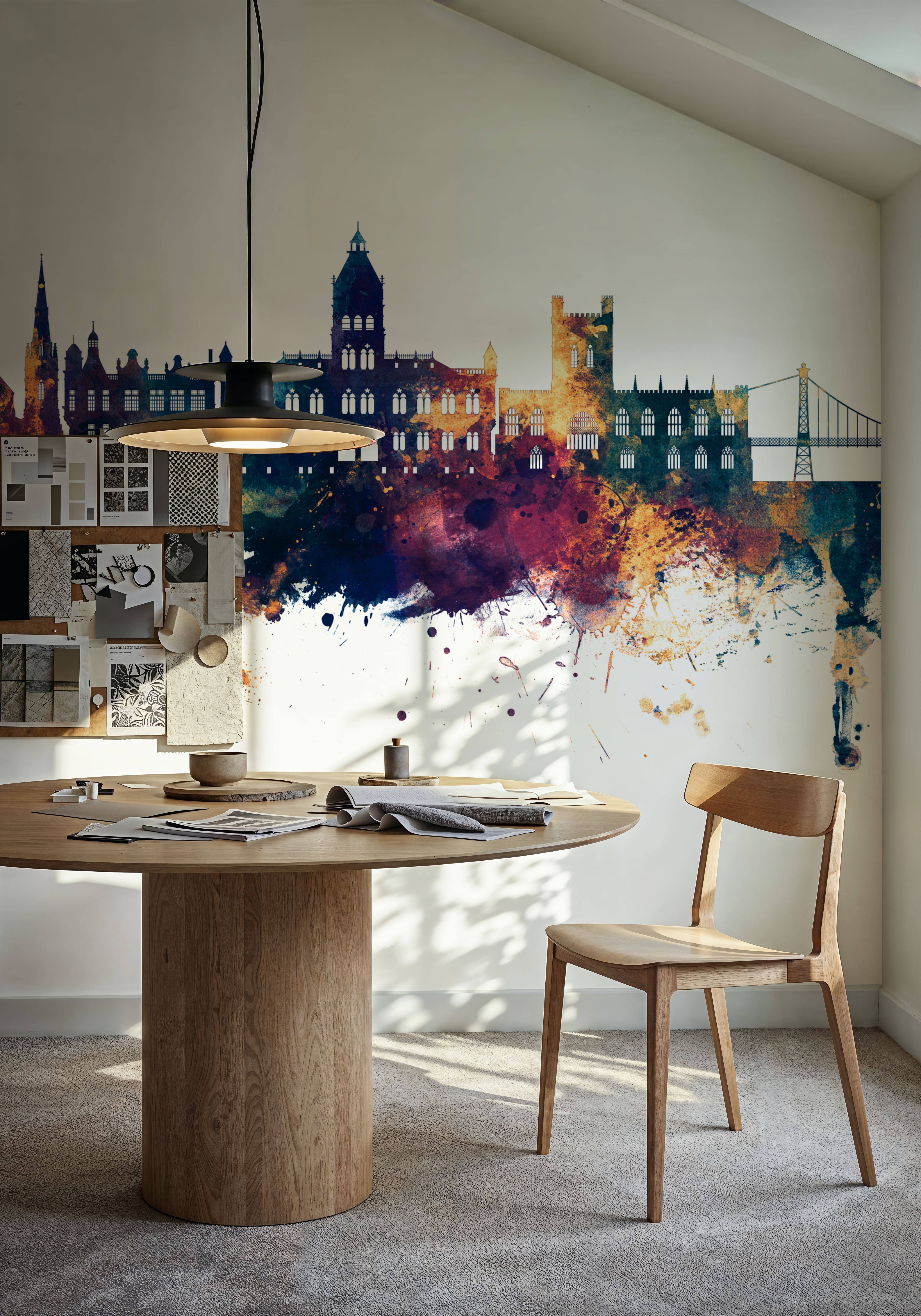 Chester England Skyline Blue & Bronze