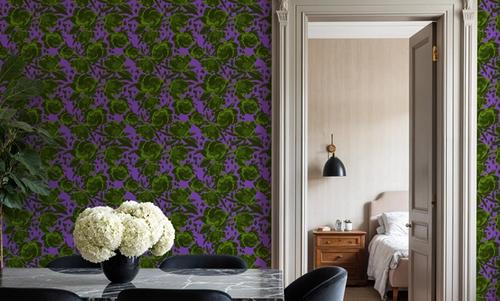 Pop Peonies, Green & Purple