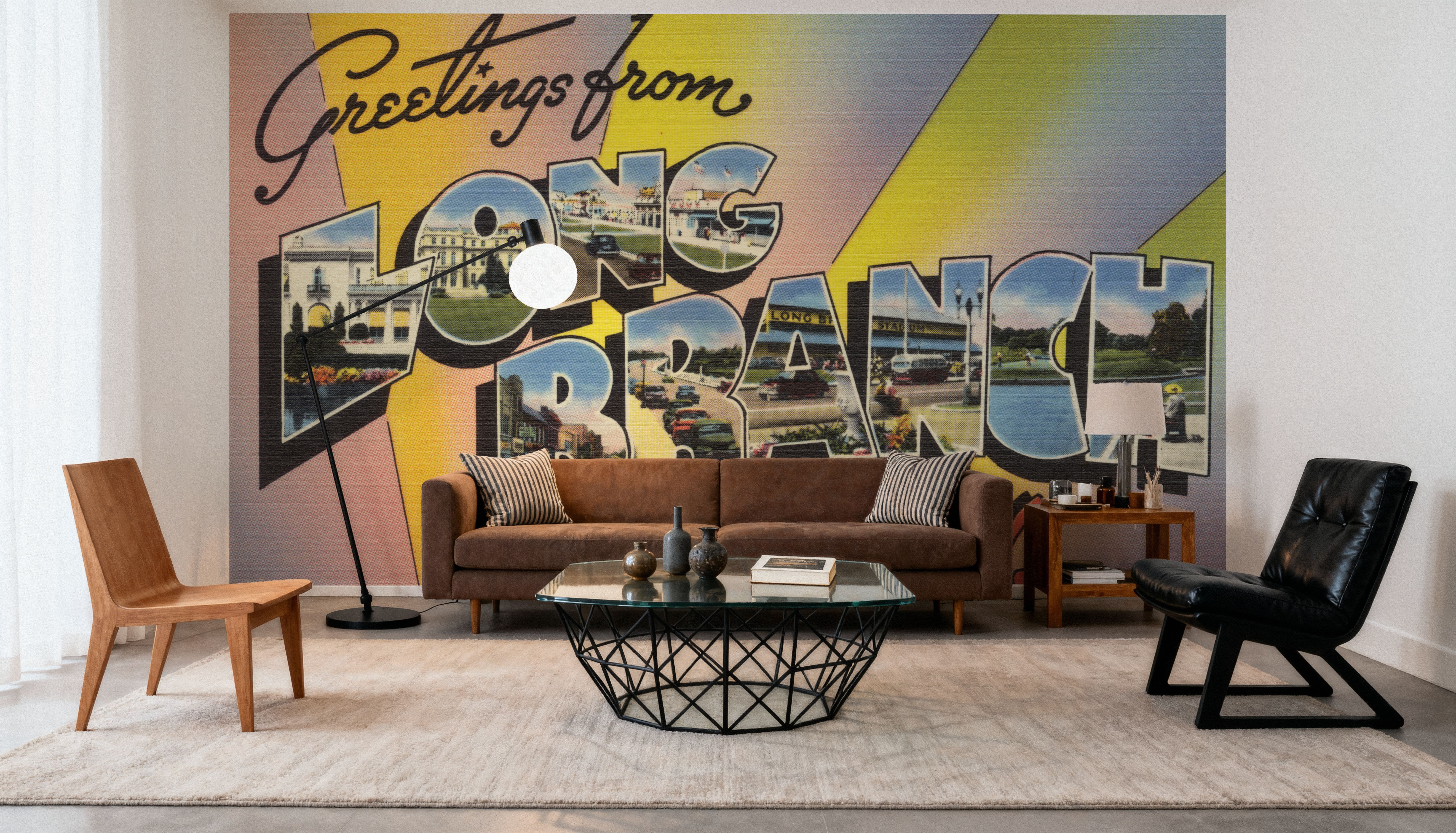 Greetings from Long Branch - Screenprint Postcard