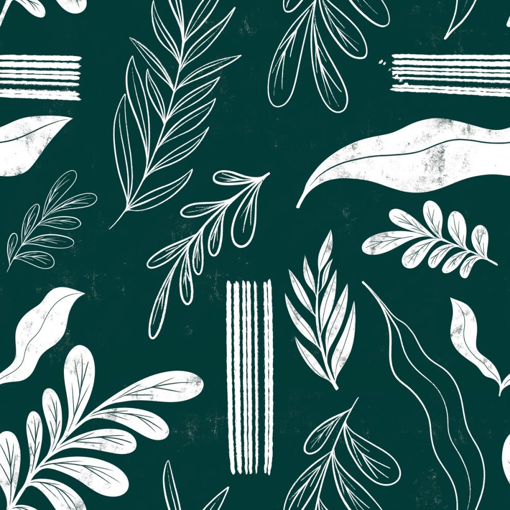 Autumn Leaves Dark Green