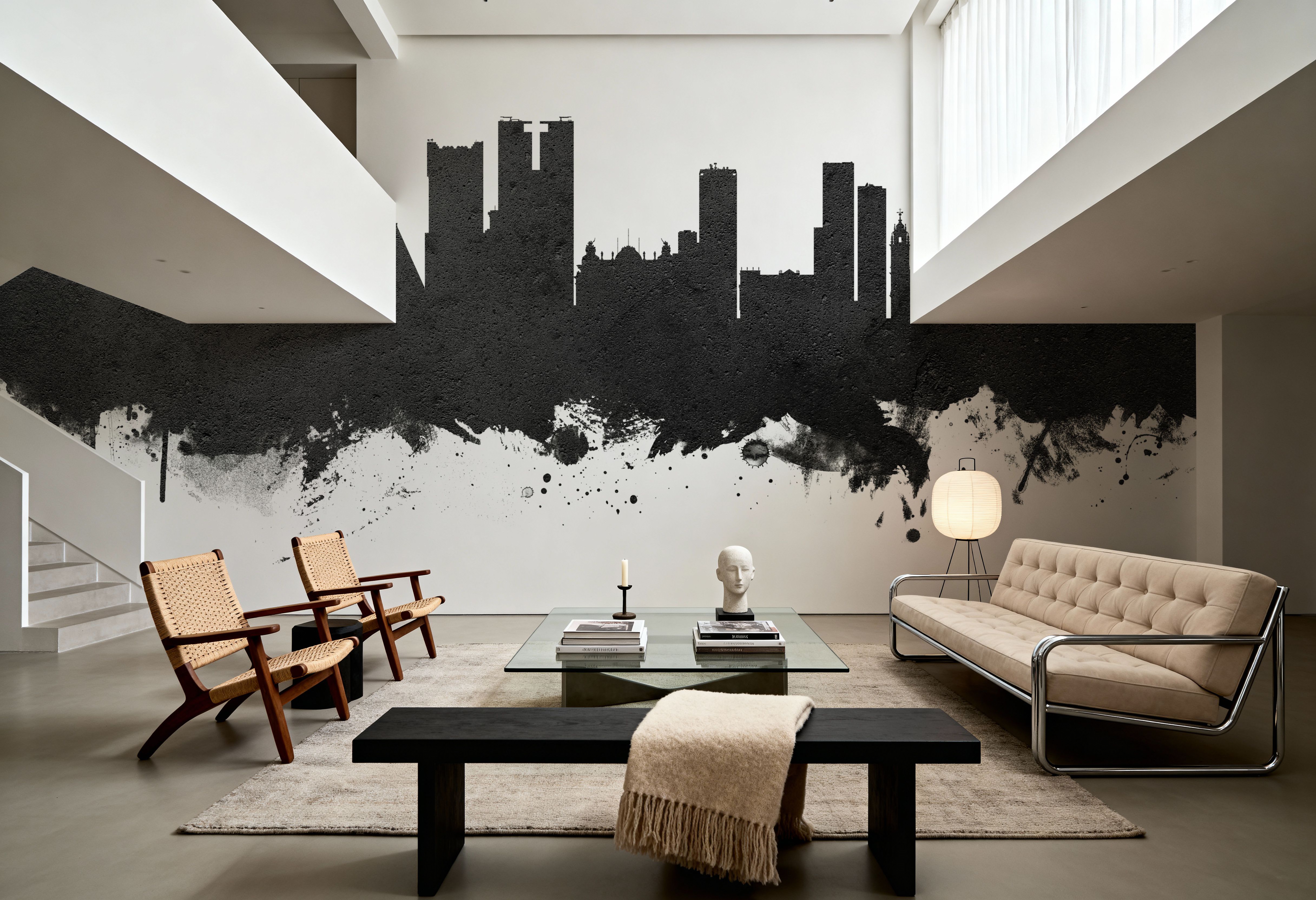 Rio de Janeiro Brazil Skyline Black & White