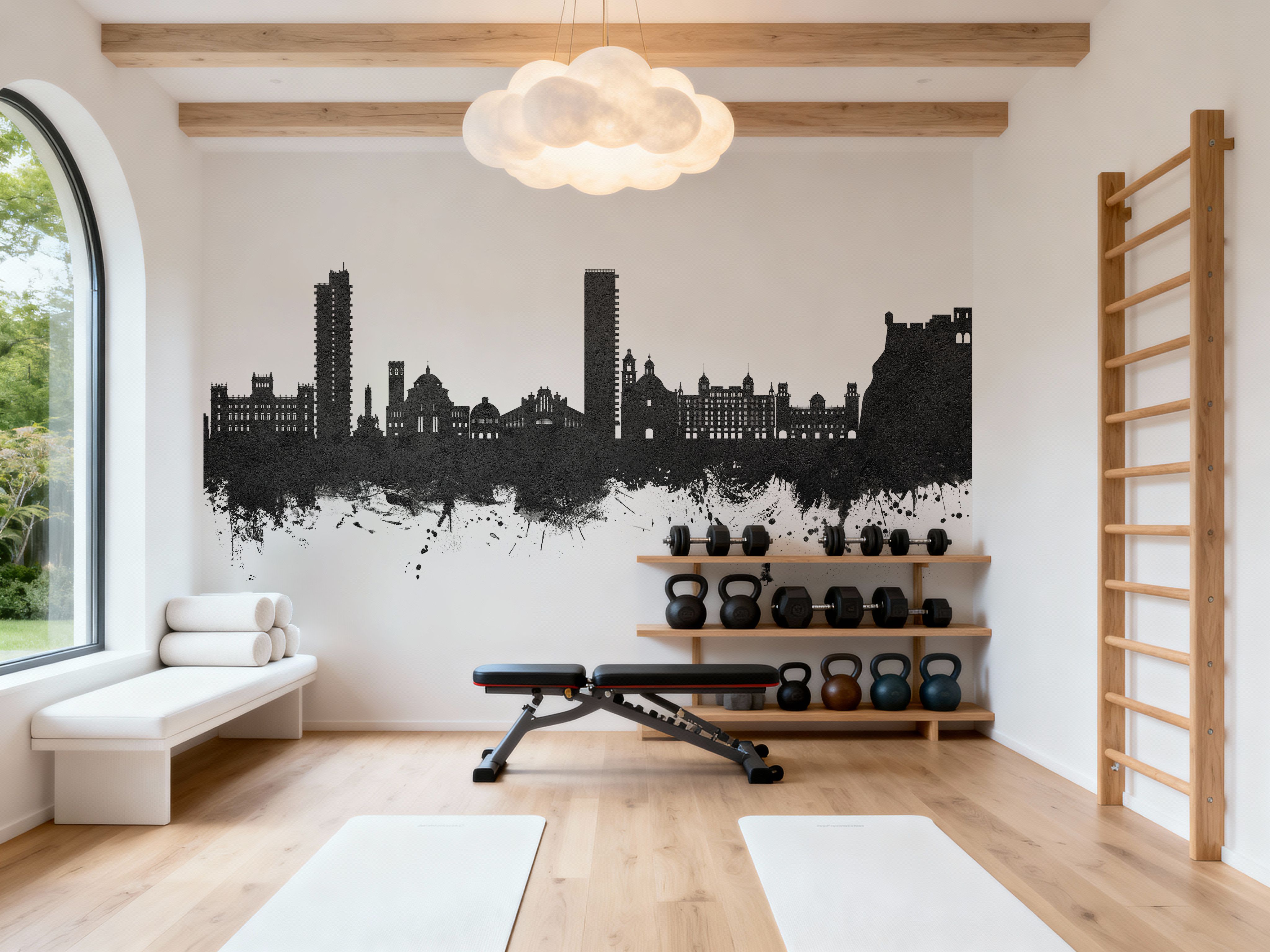 Alicante Spain Skyline Black & White 