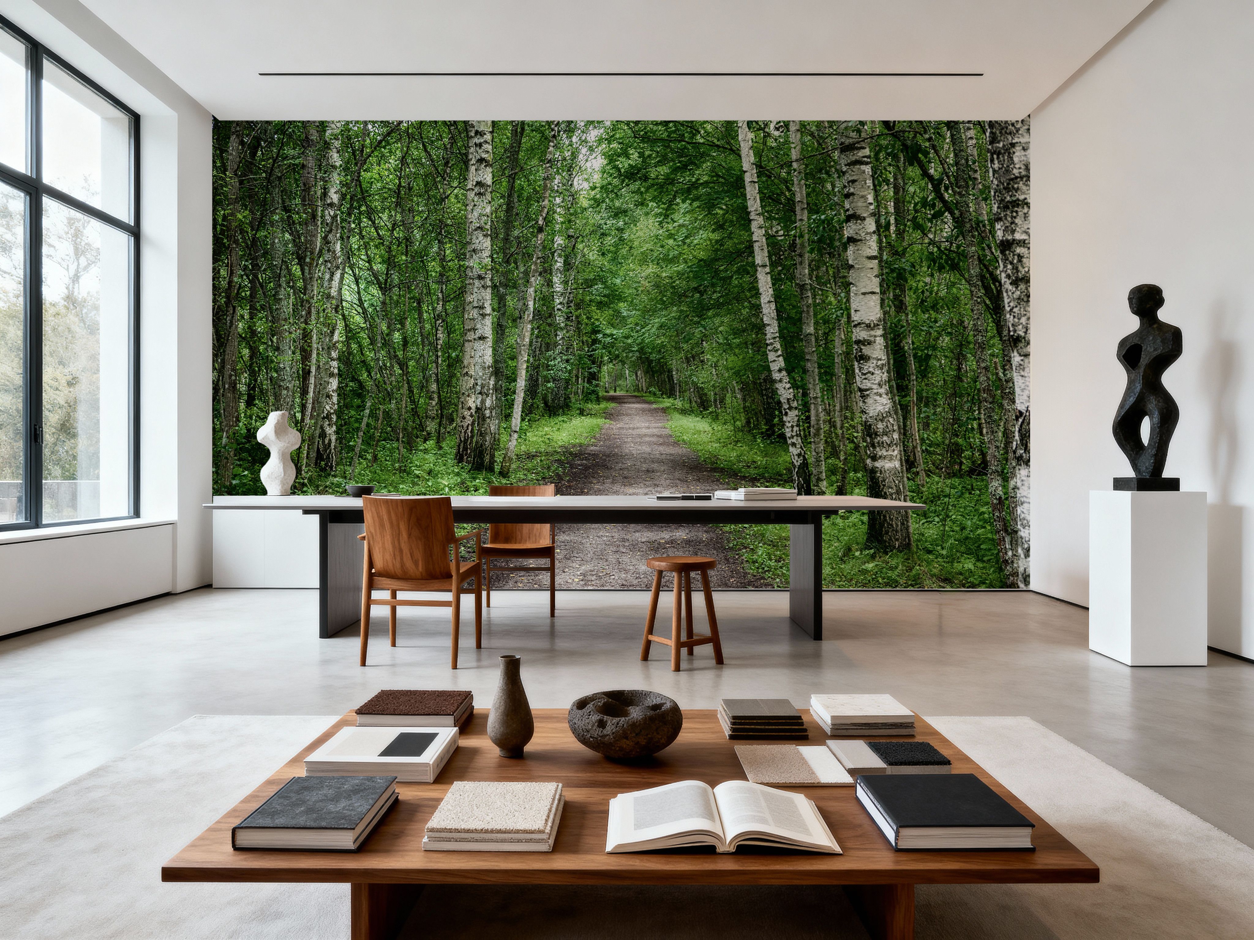 Dark Birch Forest