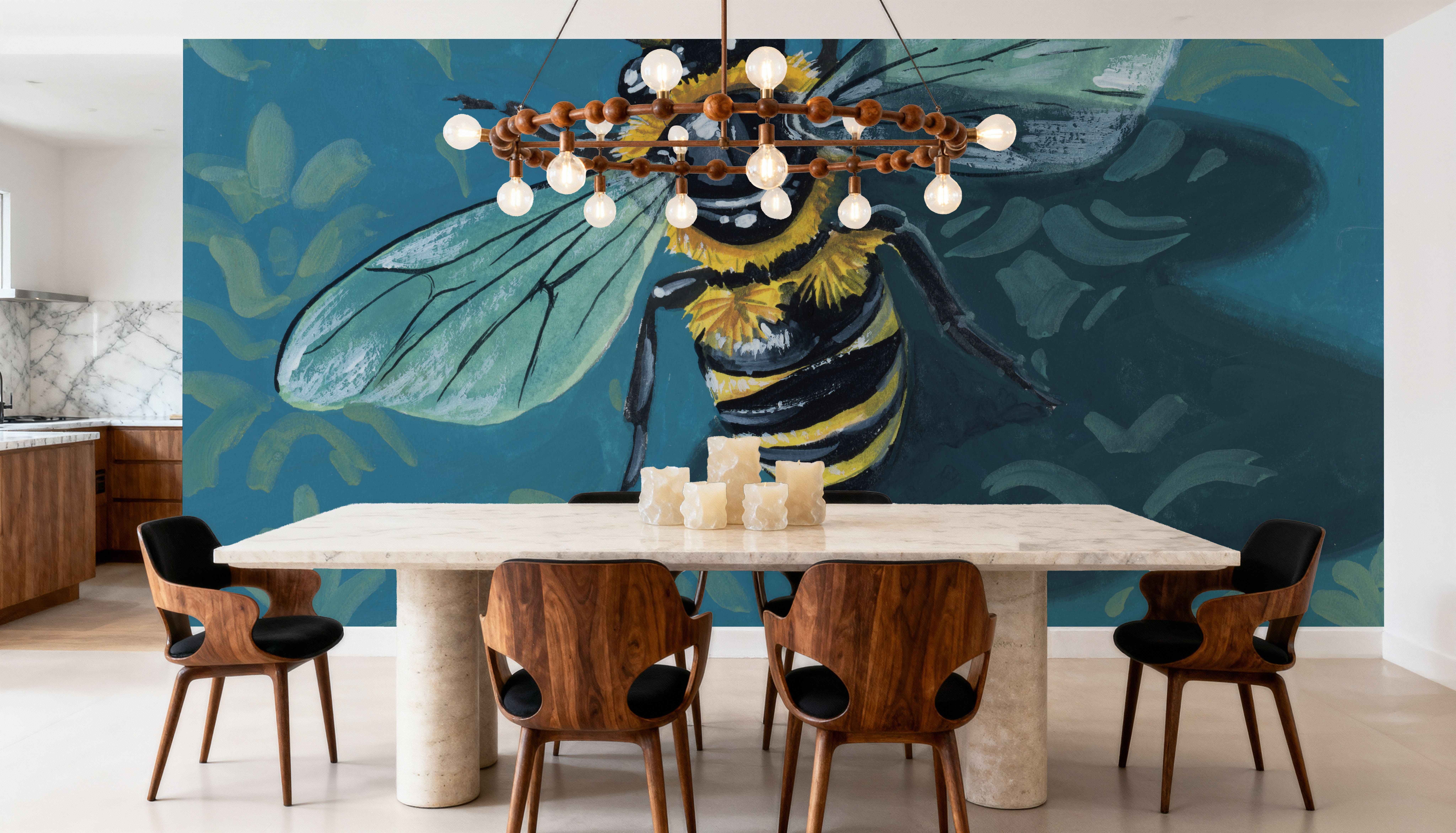 Bee on The Library Wall