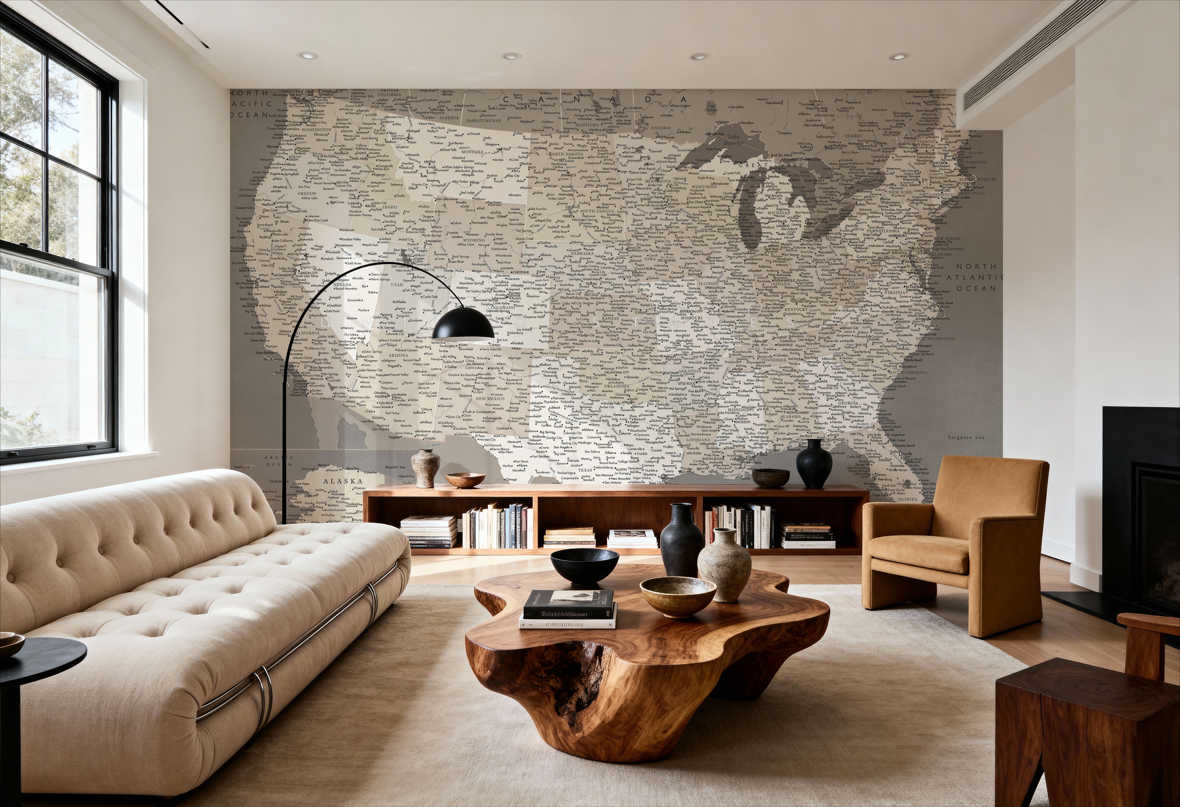 US Map Detailed - Earth