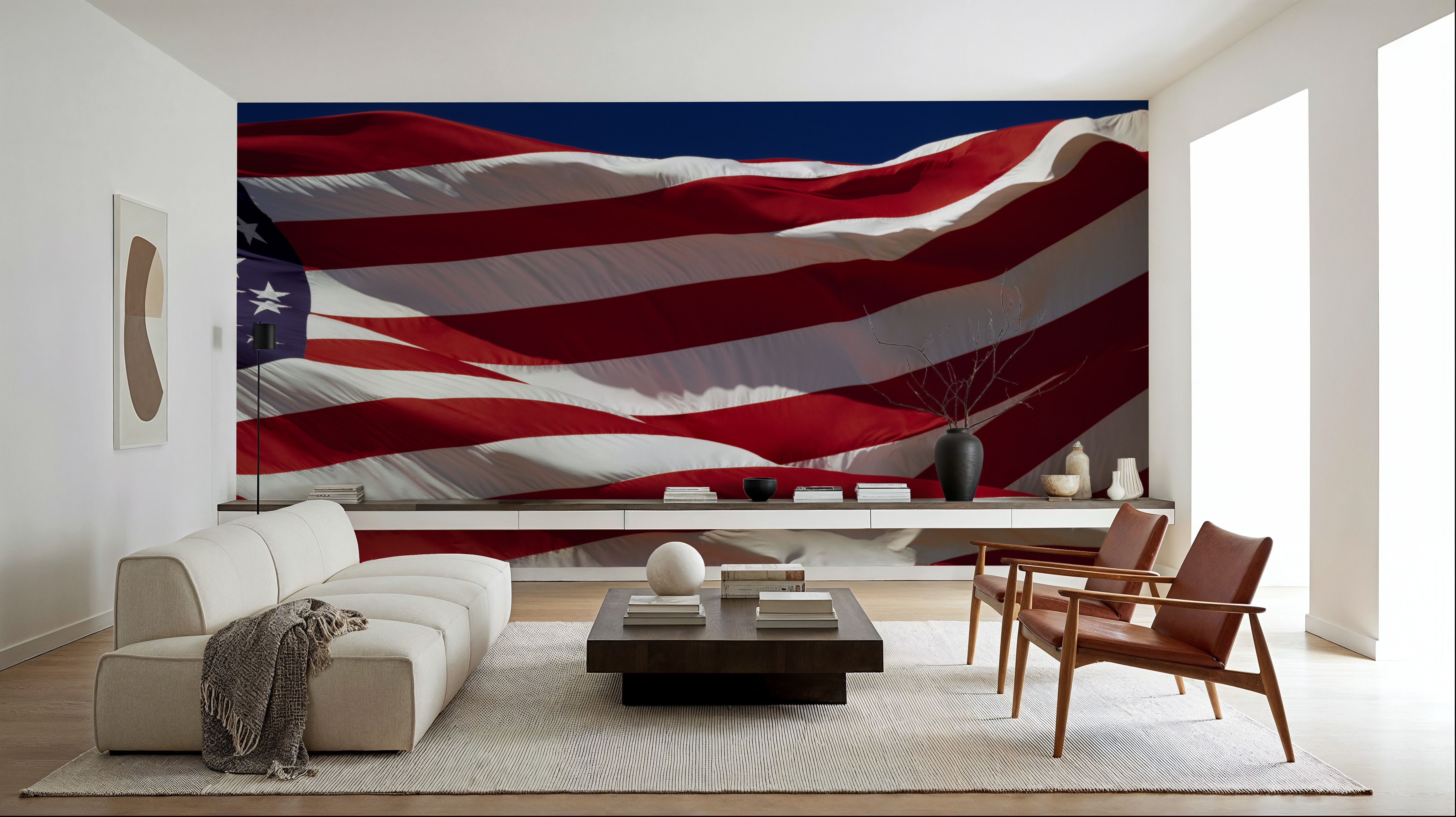 Close American Flag, Wallpaper