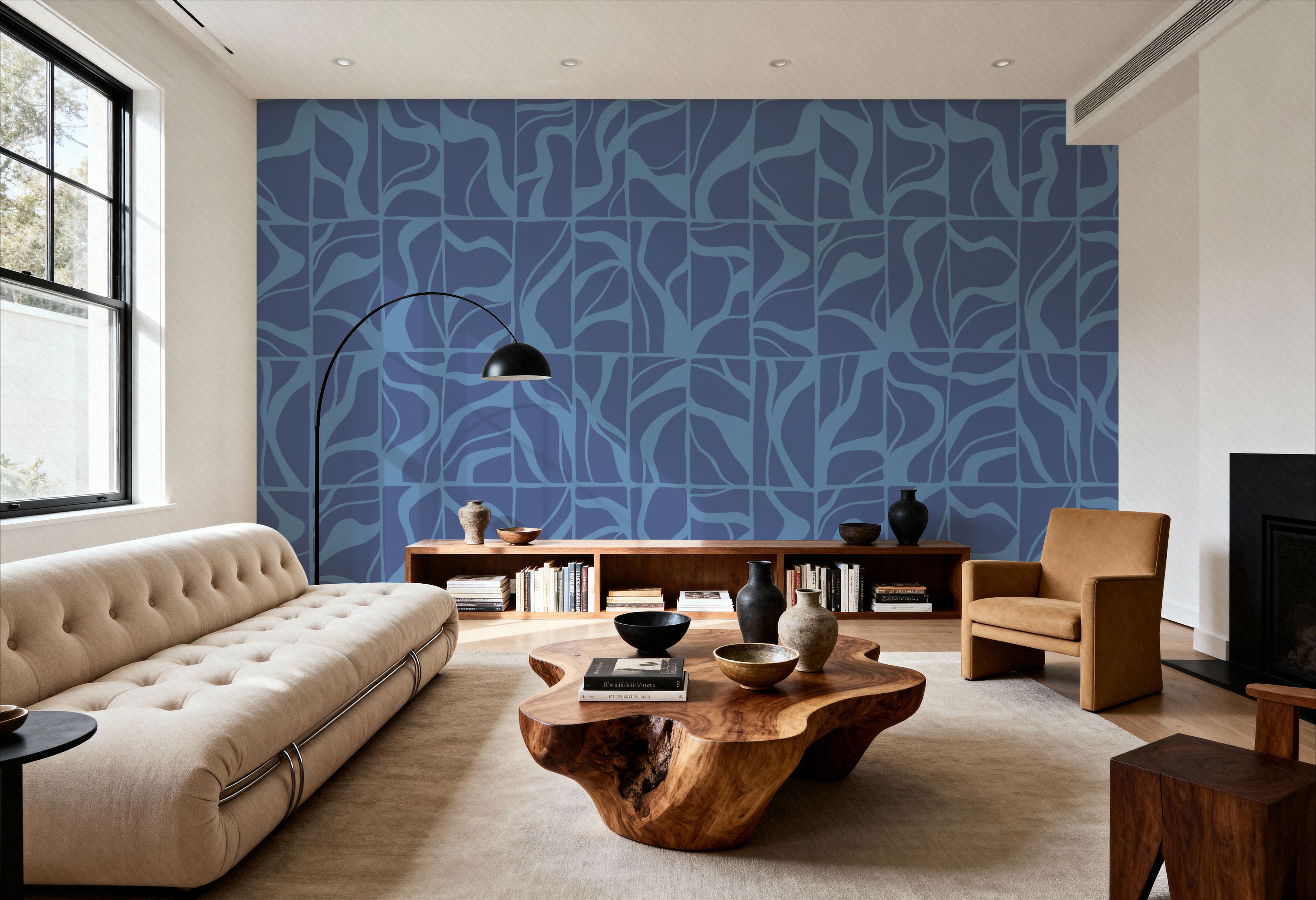Linear Drift, Cornflower Blue