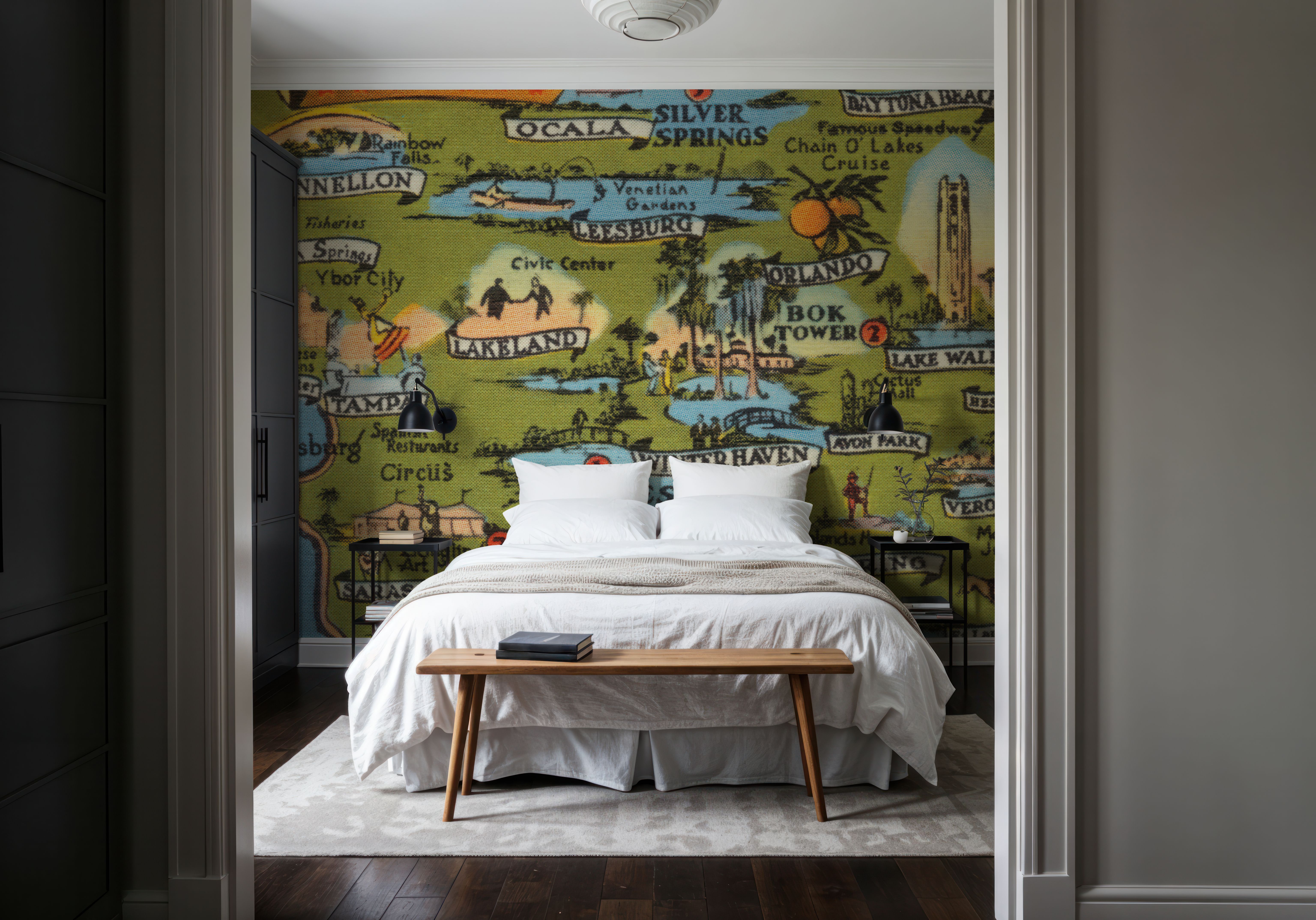 Vintage South Florida Map