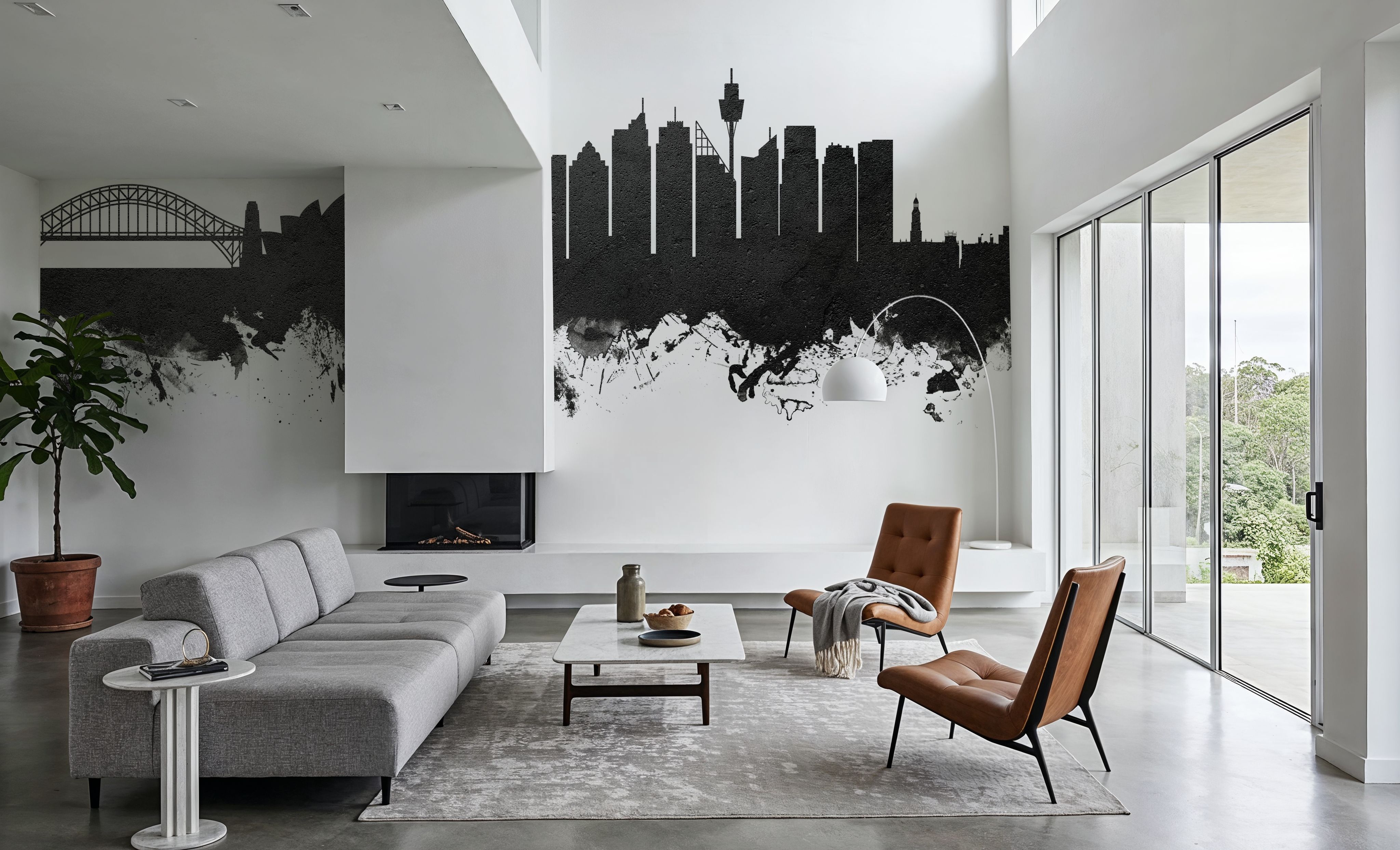 Sydney Australia Skyline Black & White