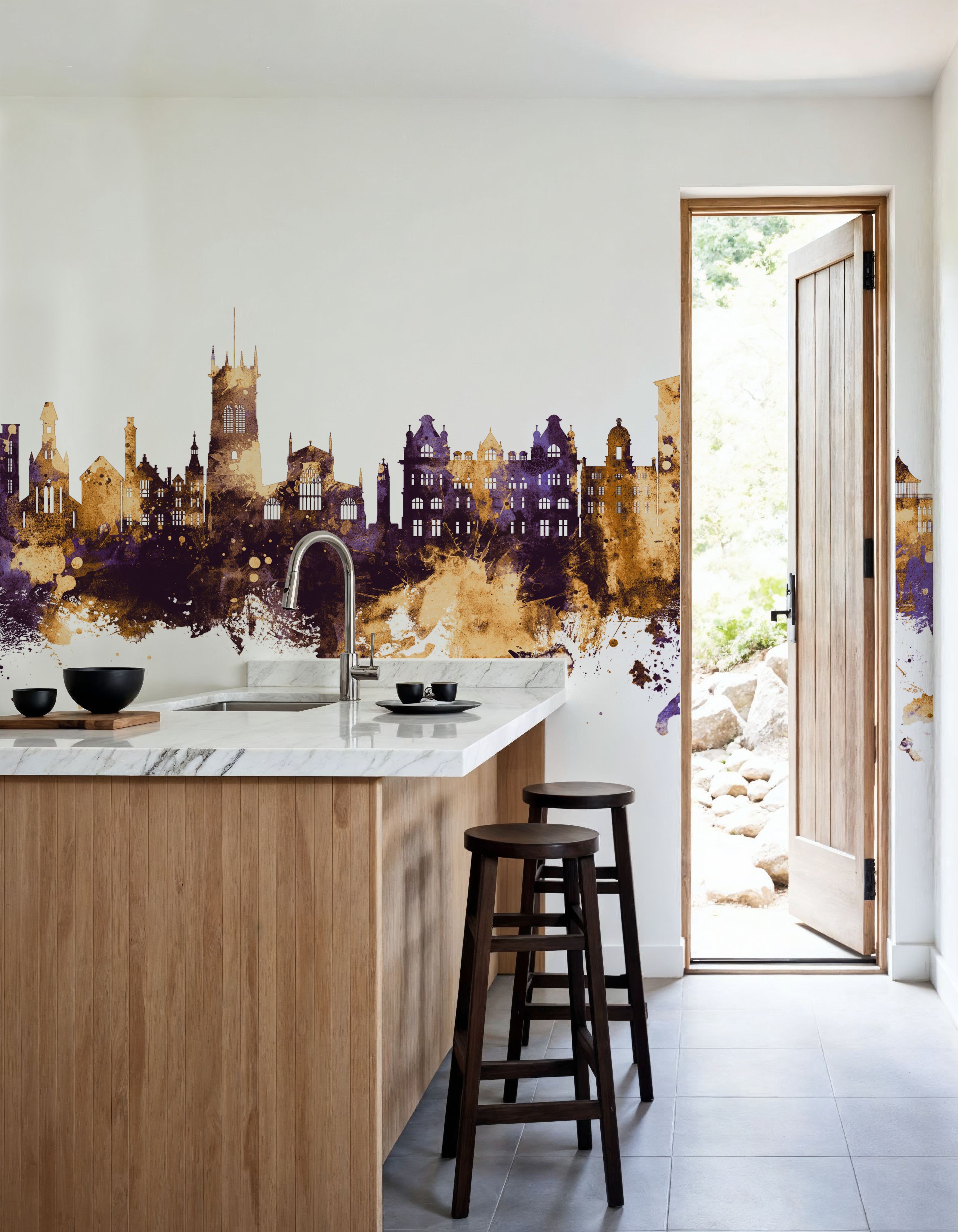 Wigan England Skyline Purple & Gold 