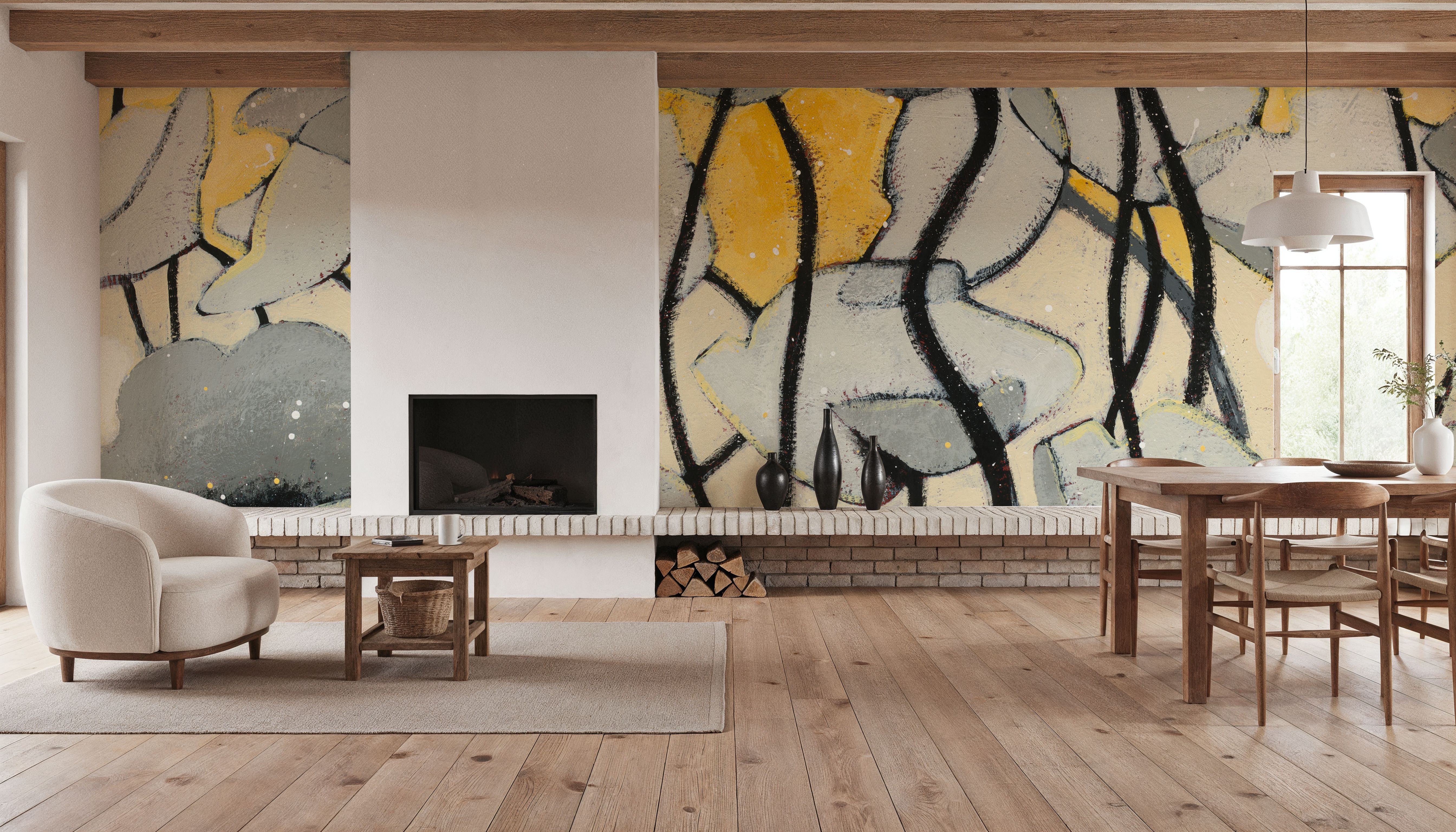 Snow Day Gray Flower, Wallpaper