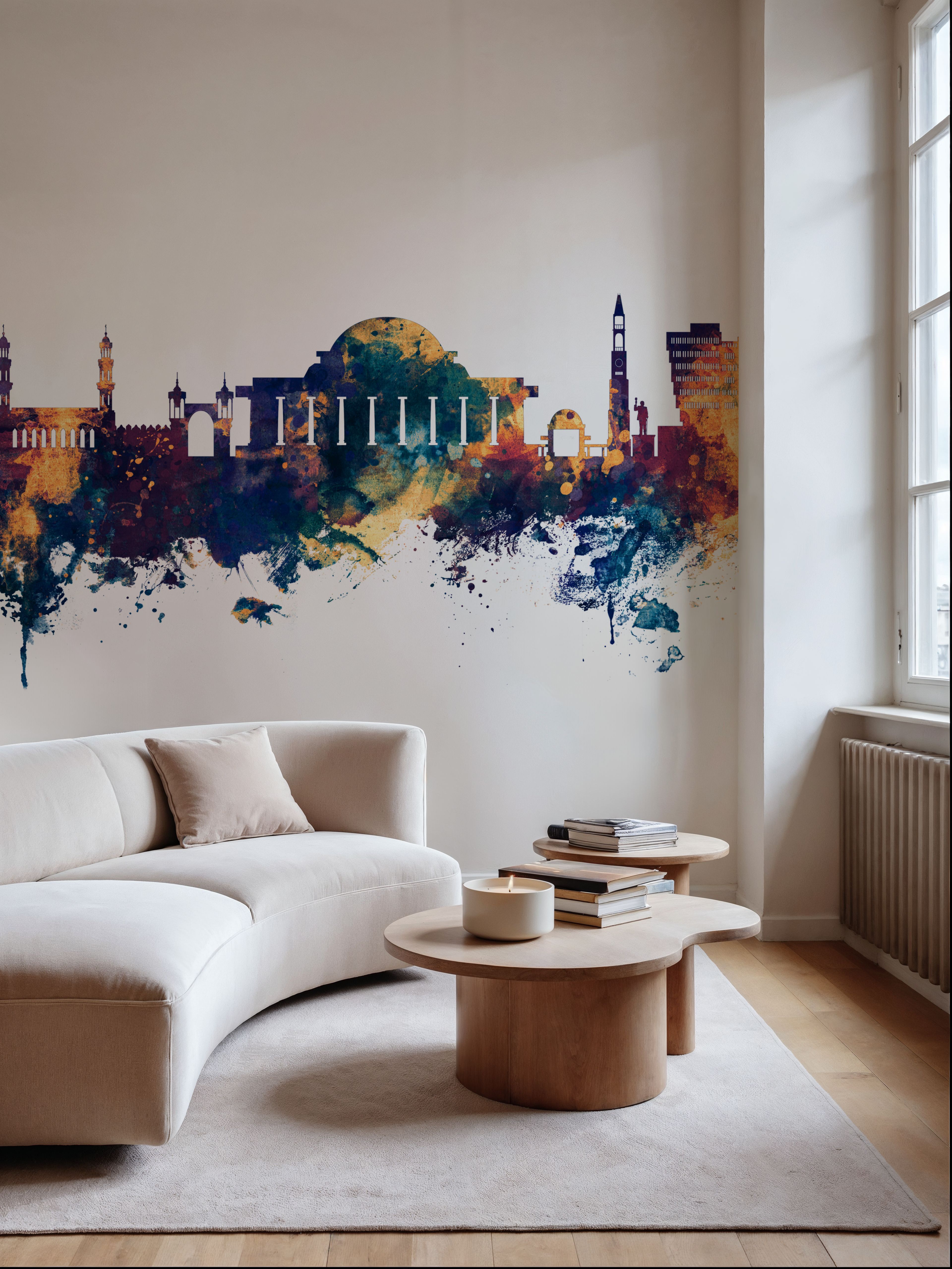 Lilongwe Malawi Skyline Blue & Bronze