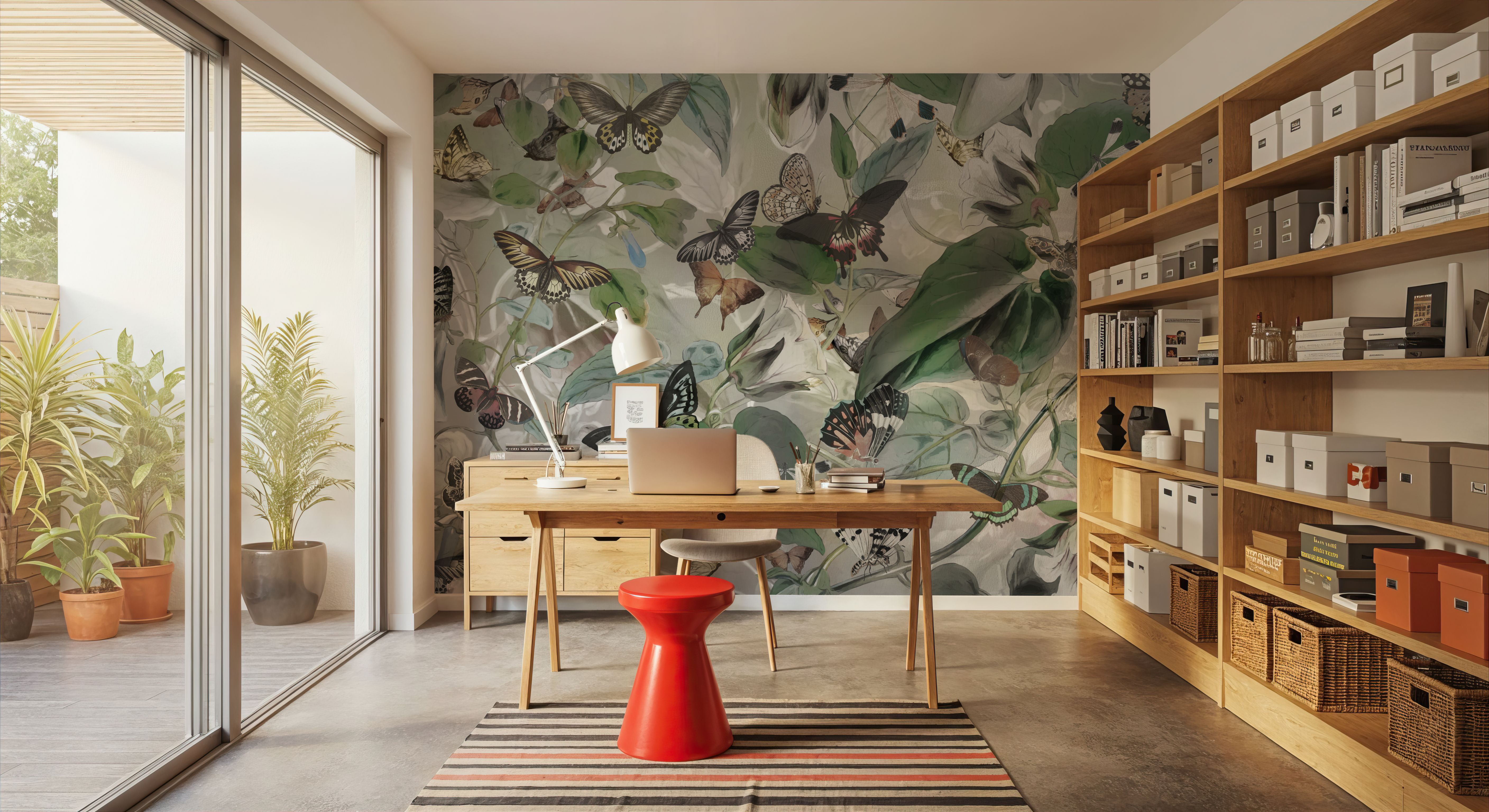 Butterfly Paradise Dark Green