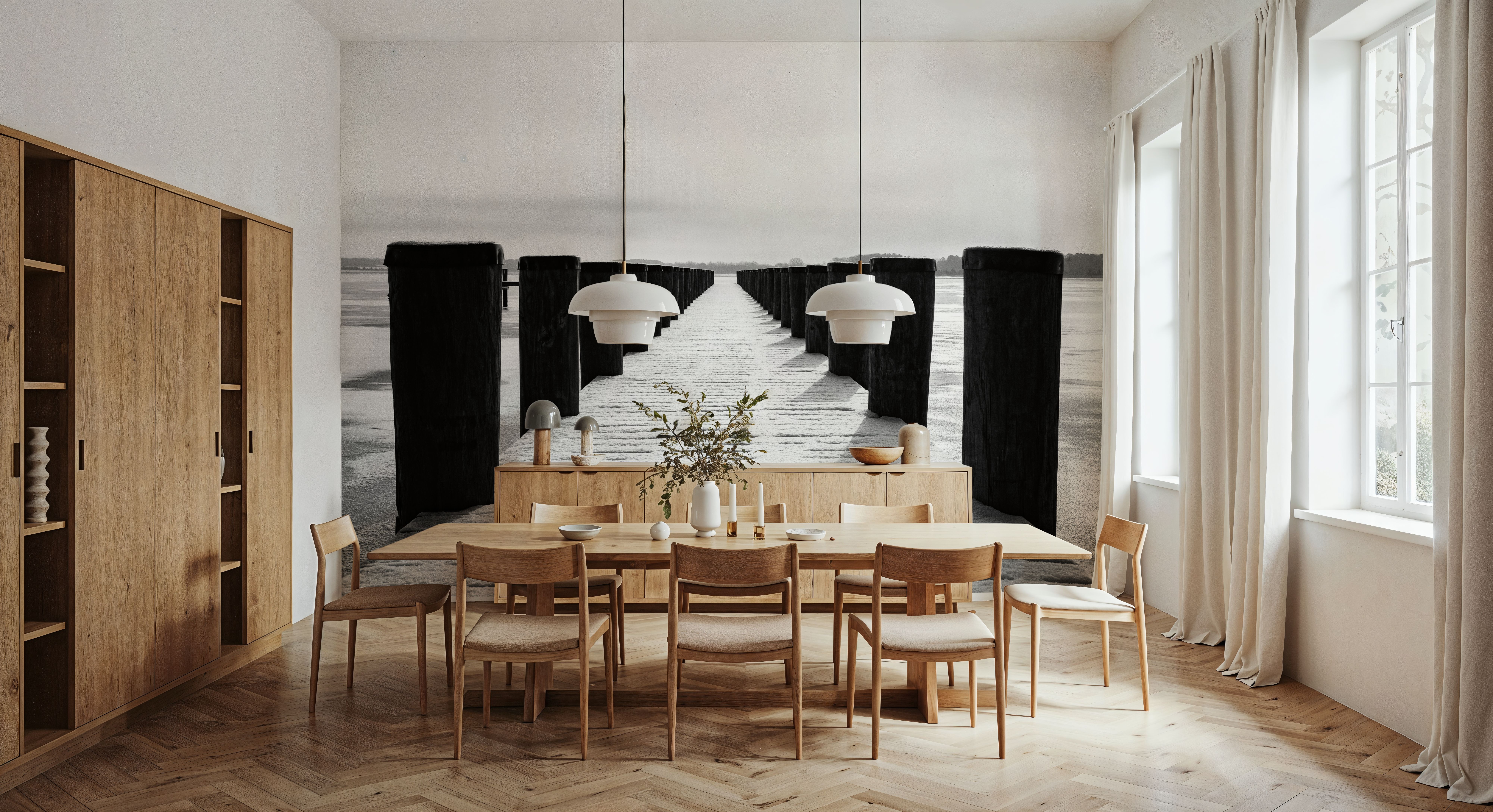 Winter Dock, Papier peint