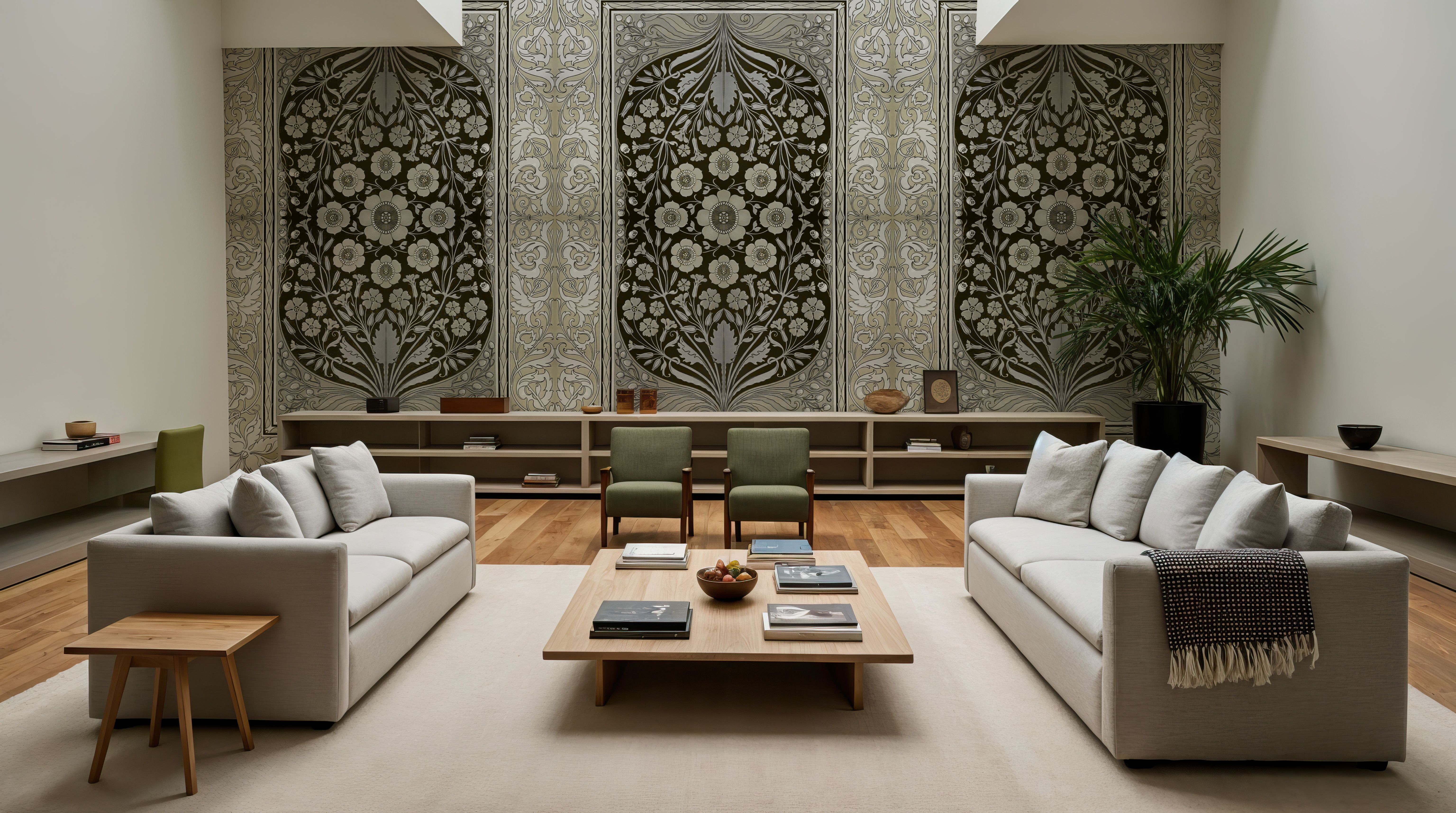 My Floral Dreams, Ecru, Wallpaper