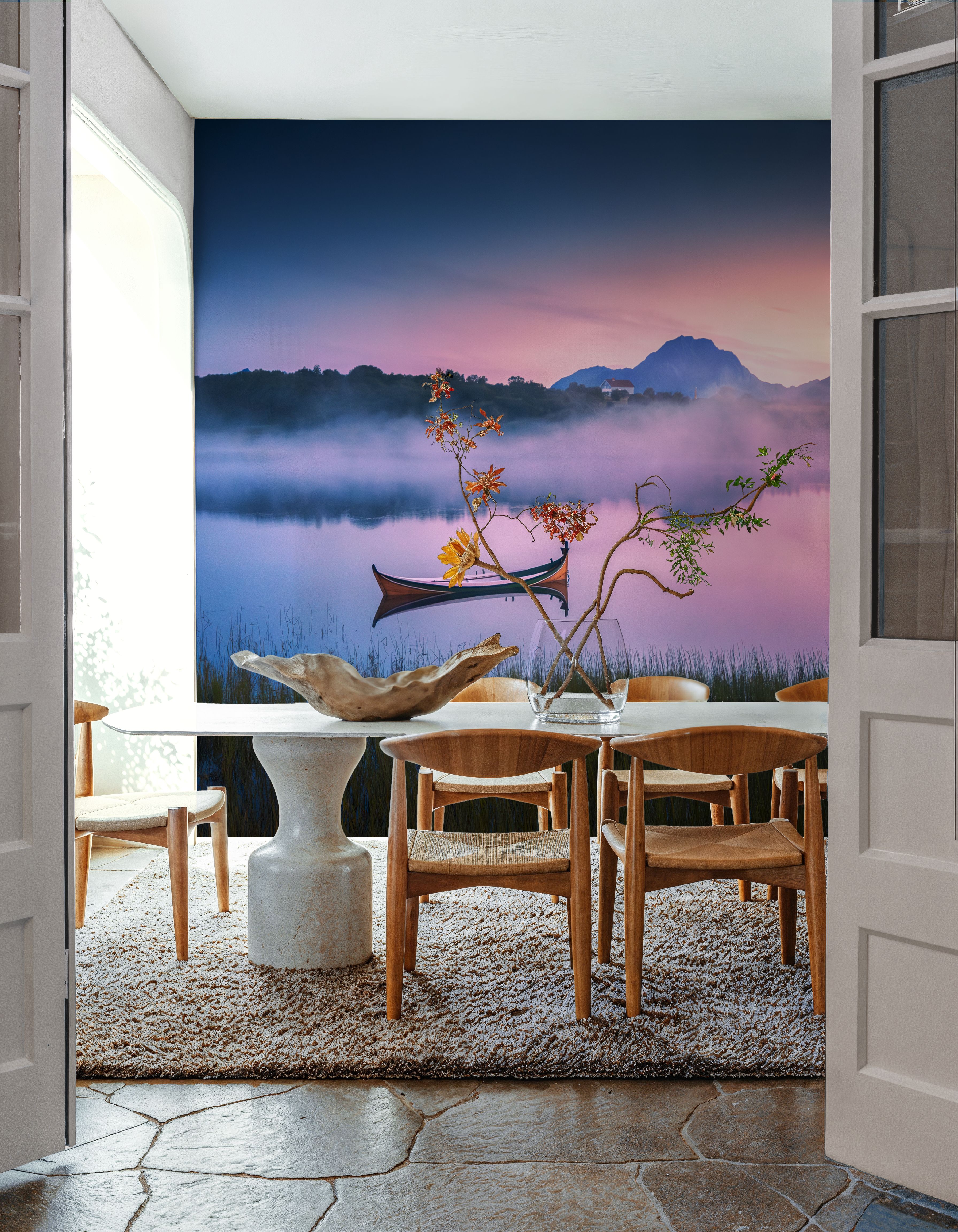 Wall Mural - Lofoten Colors - Horizon Rural mural wallpaper - Offices - Wallism US - Premium, Textured or Peel & Stick