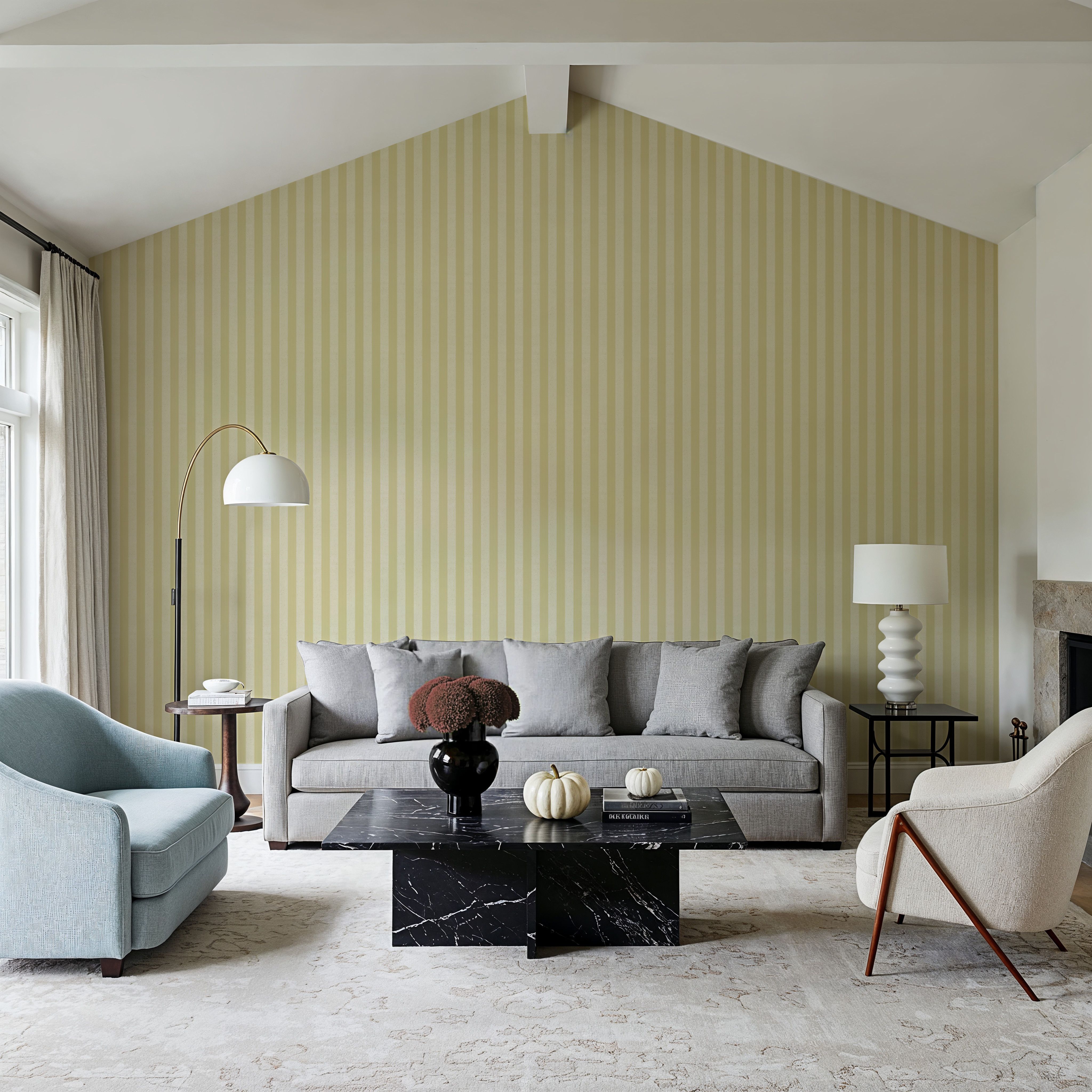 Ticking Awning Stripes, Butter