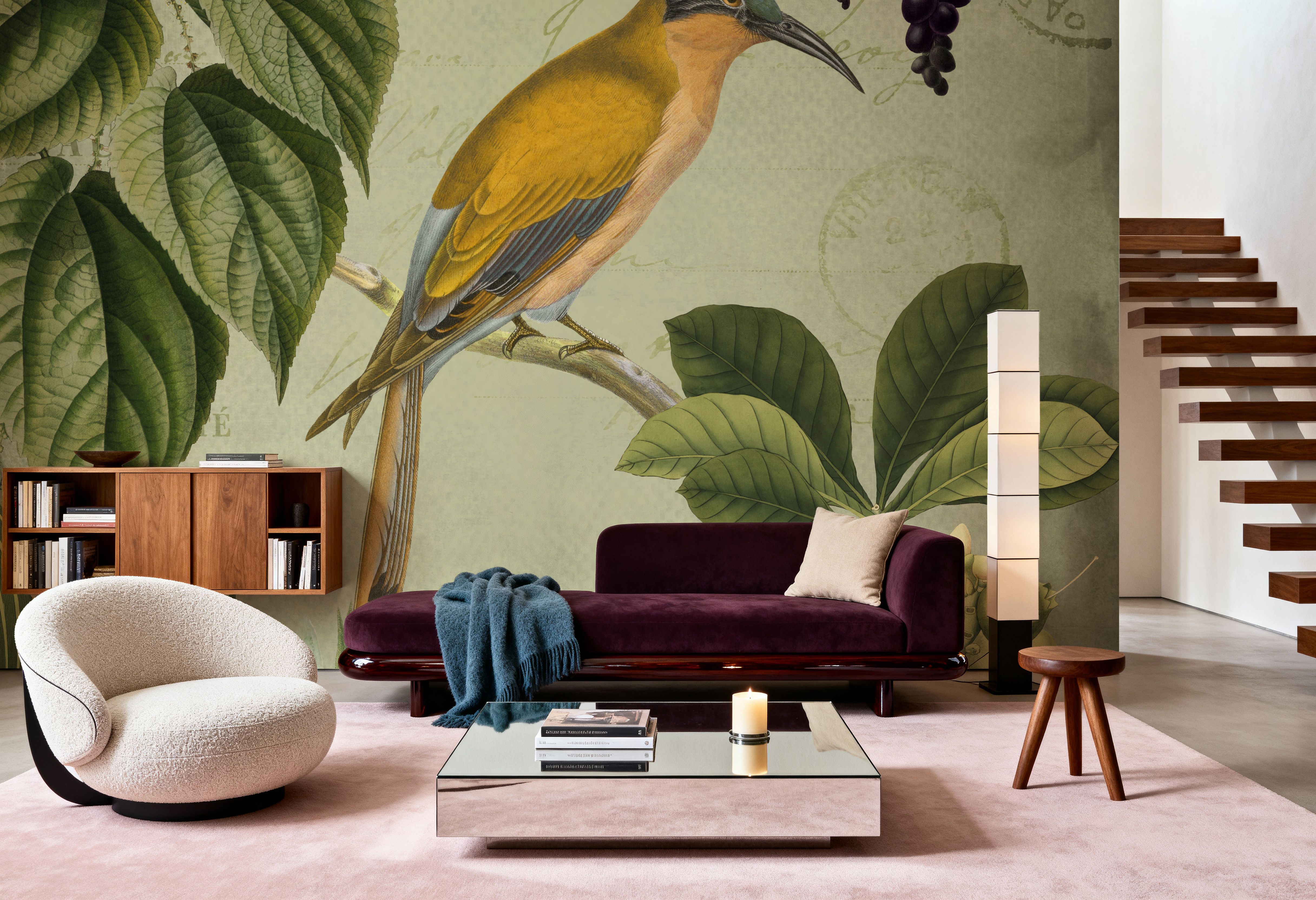 Vintage Birds II, Wallpaper