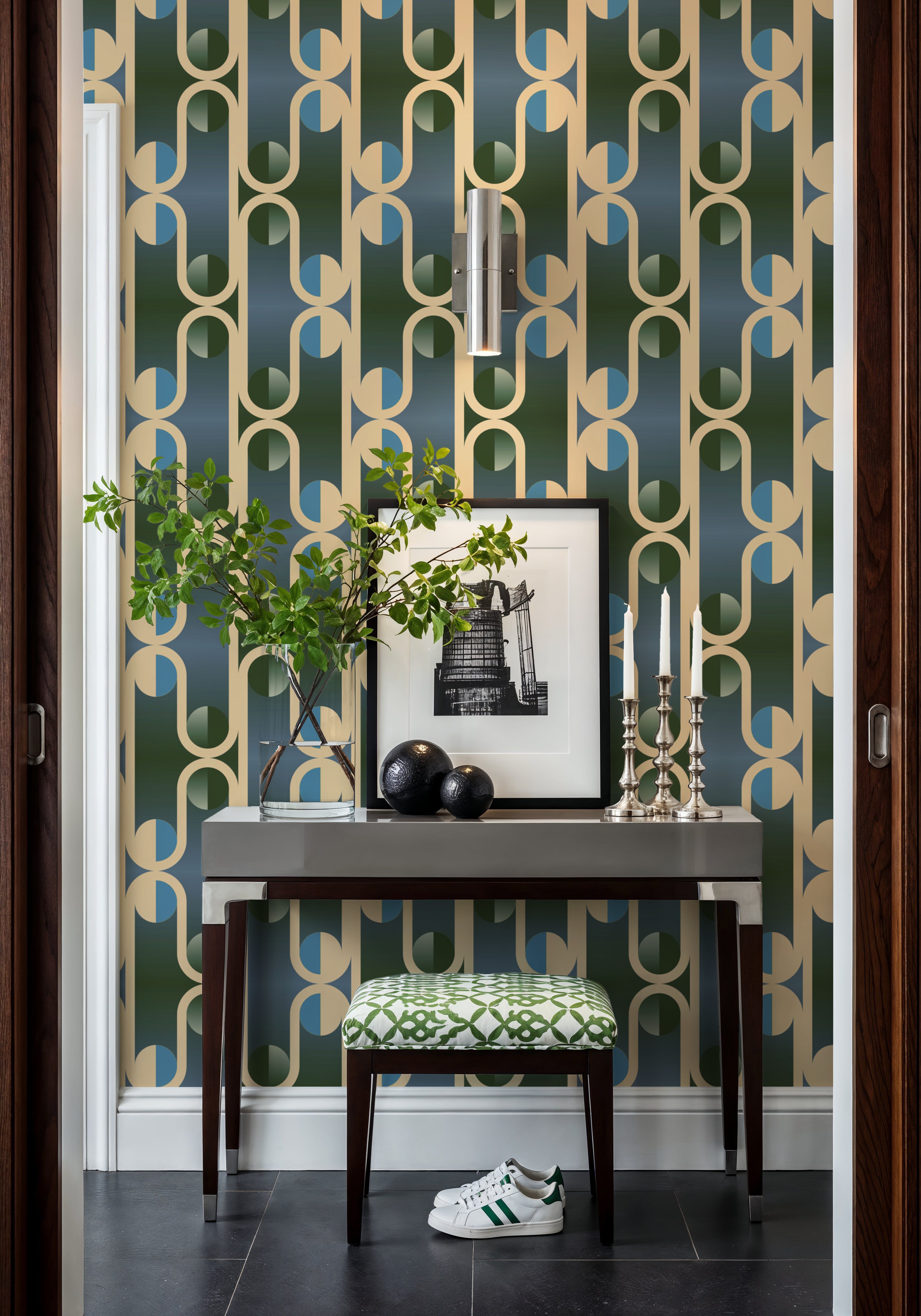 Art Deco Trellis, Green