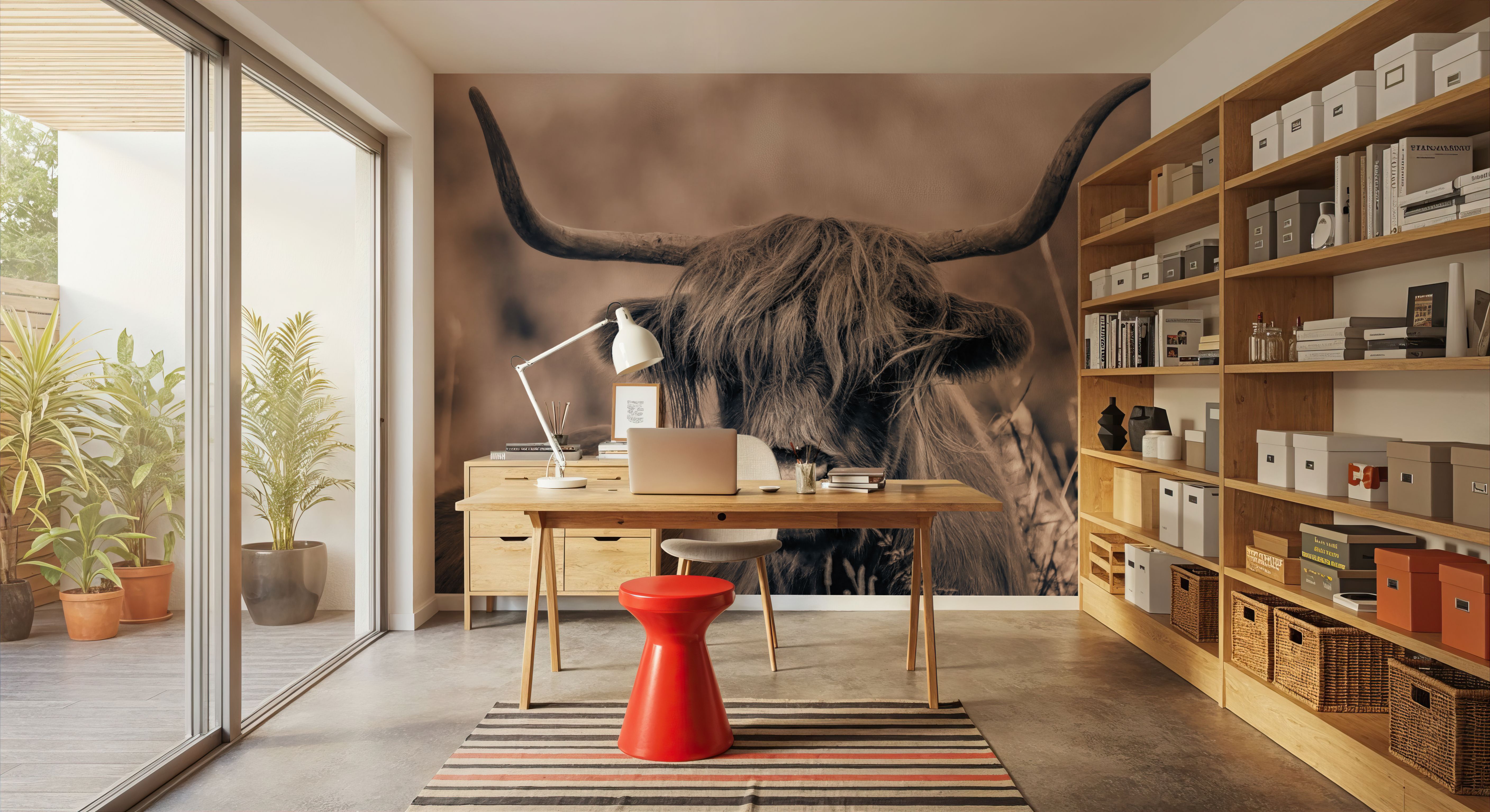 Highland Meadow Portrait Sepia