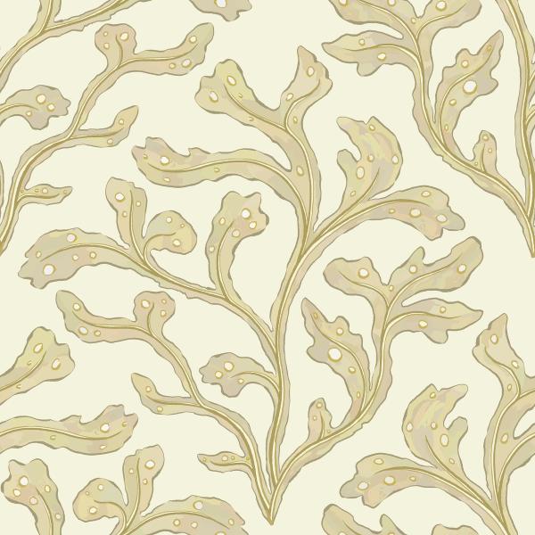 Fucus Seaweed, Beige wallpaper 100% PVC-free and non-toxic