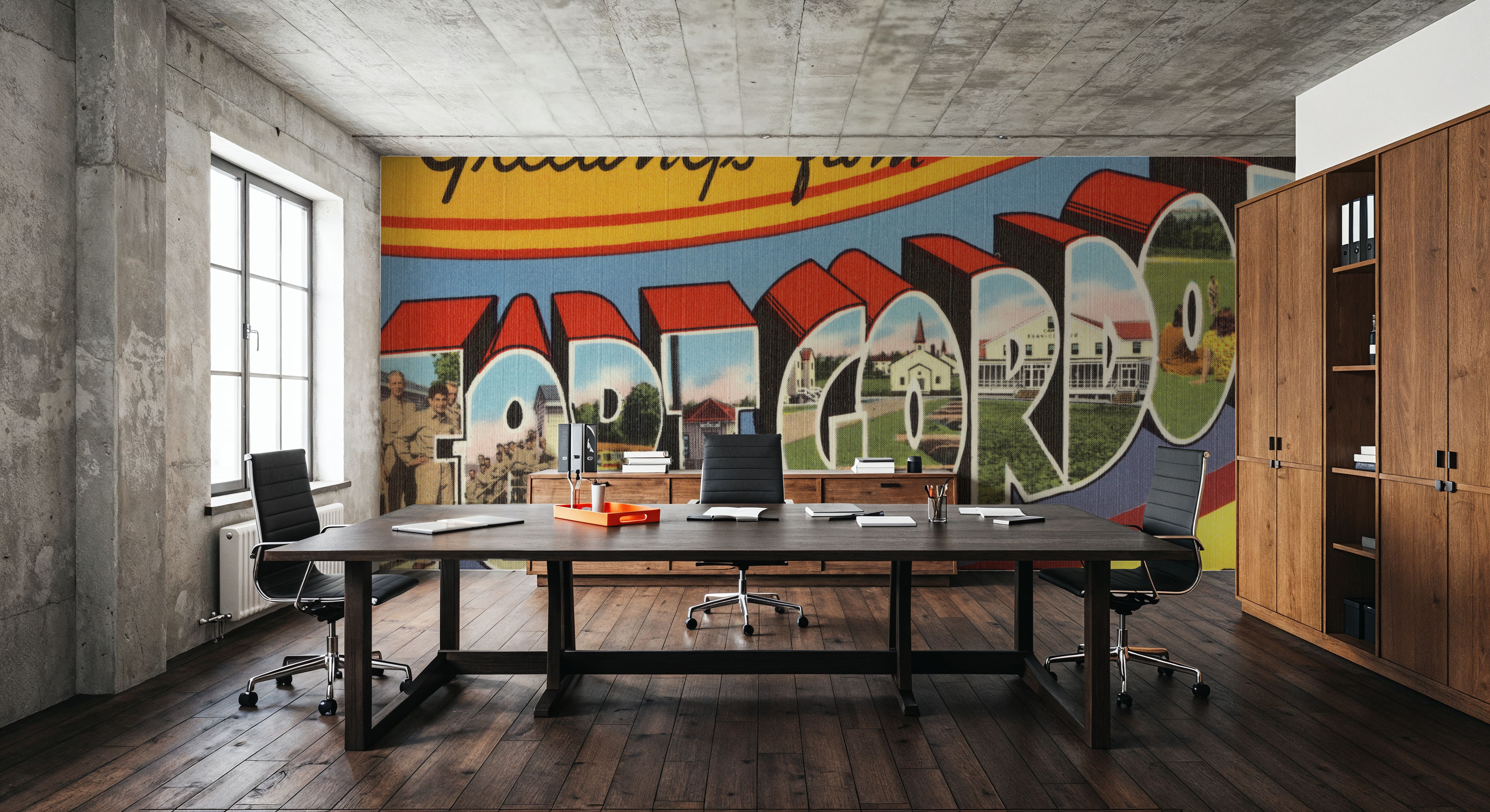 Greetings from Fort Gordon - Screenprint Postcard