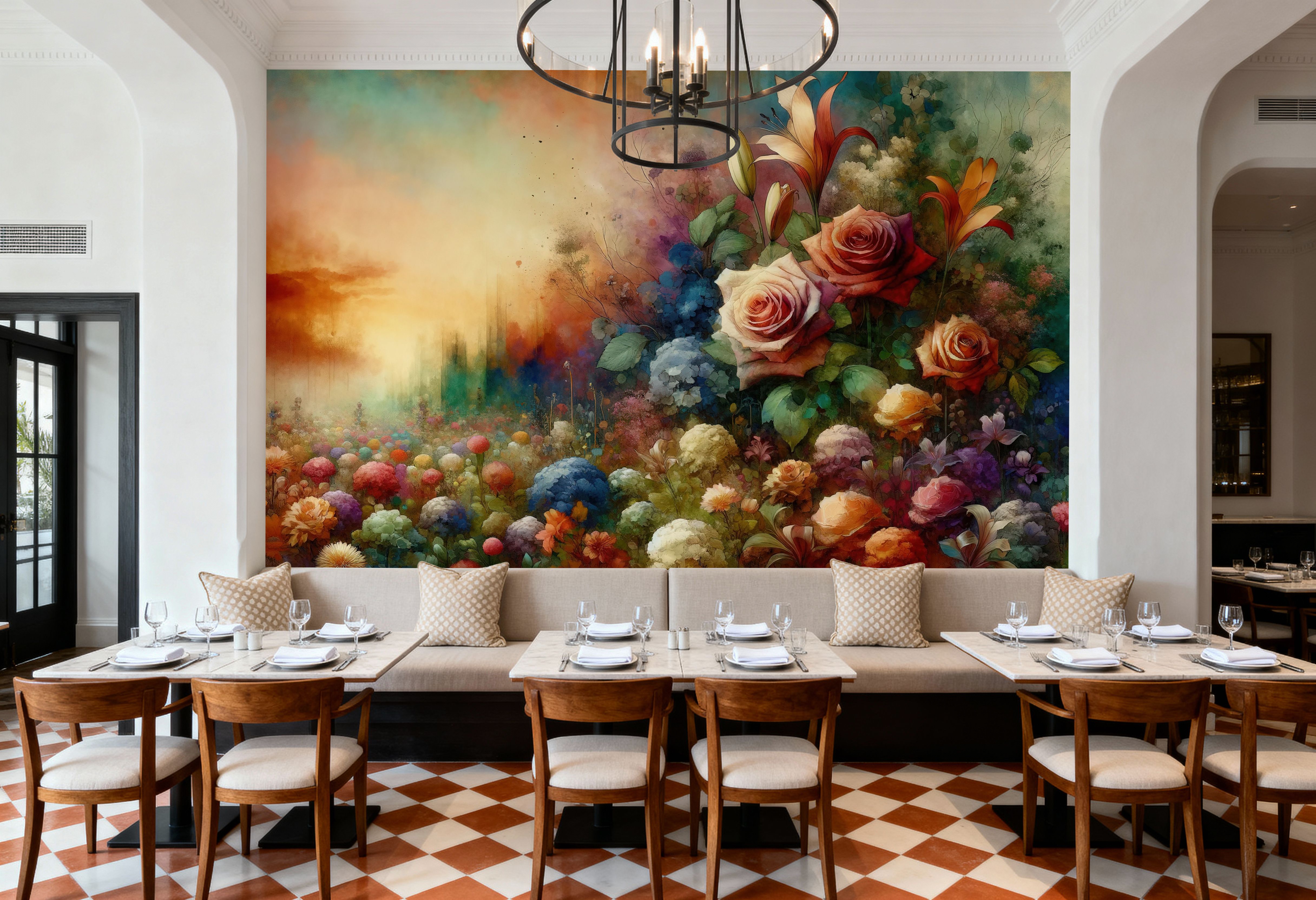 Watercolor Vintage Artistic Garden