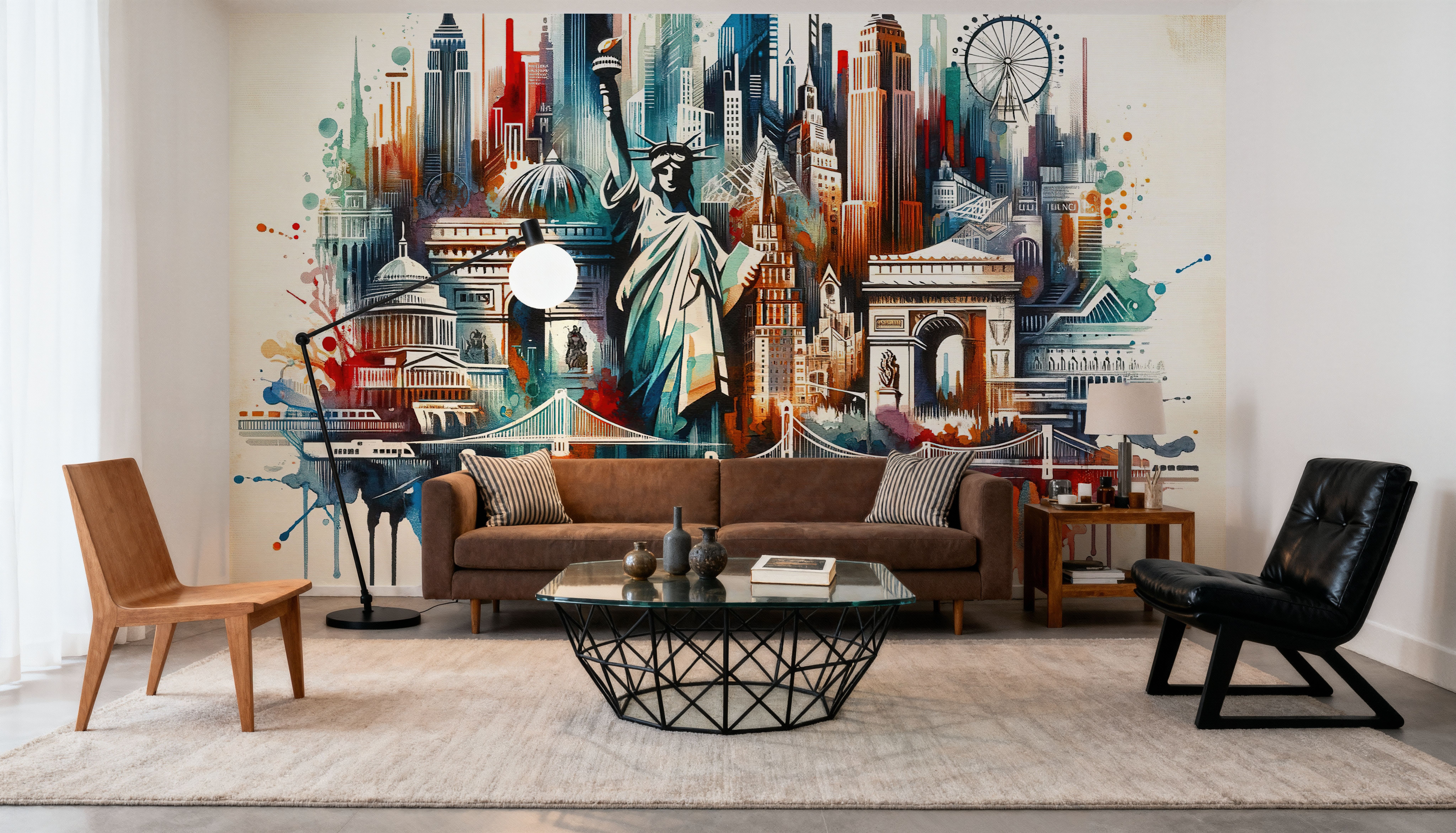 Watercolor New York, Behang