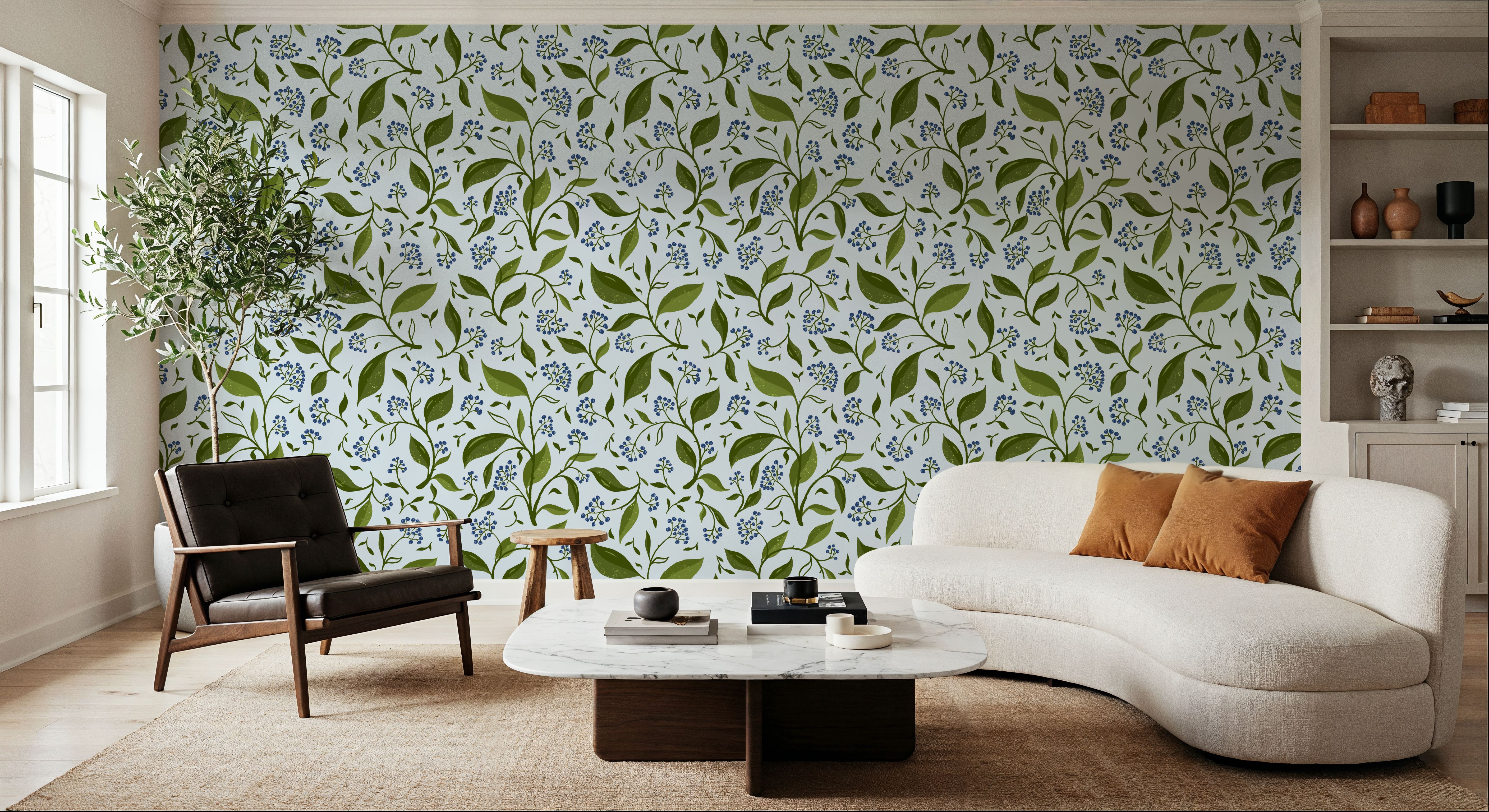 Winter Berries, Ice Blue