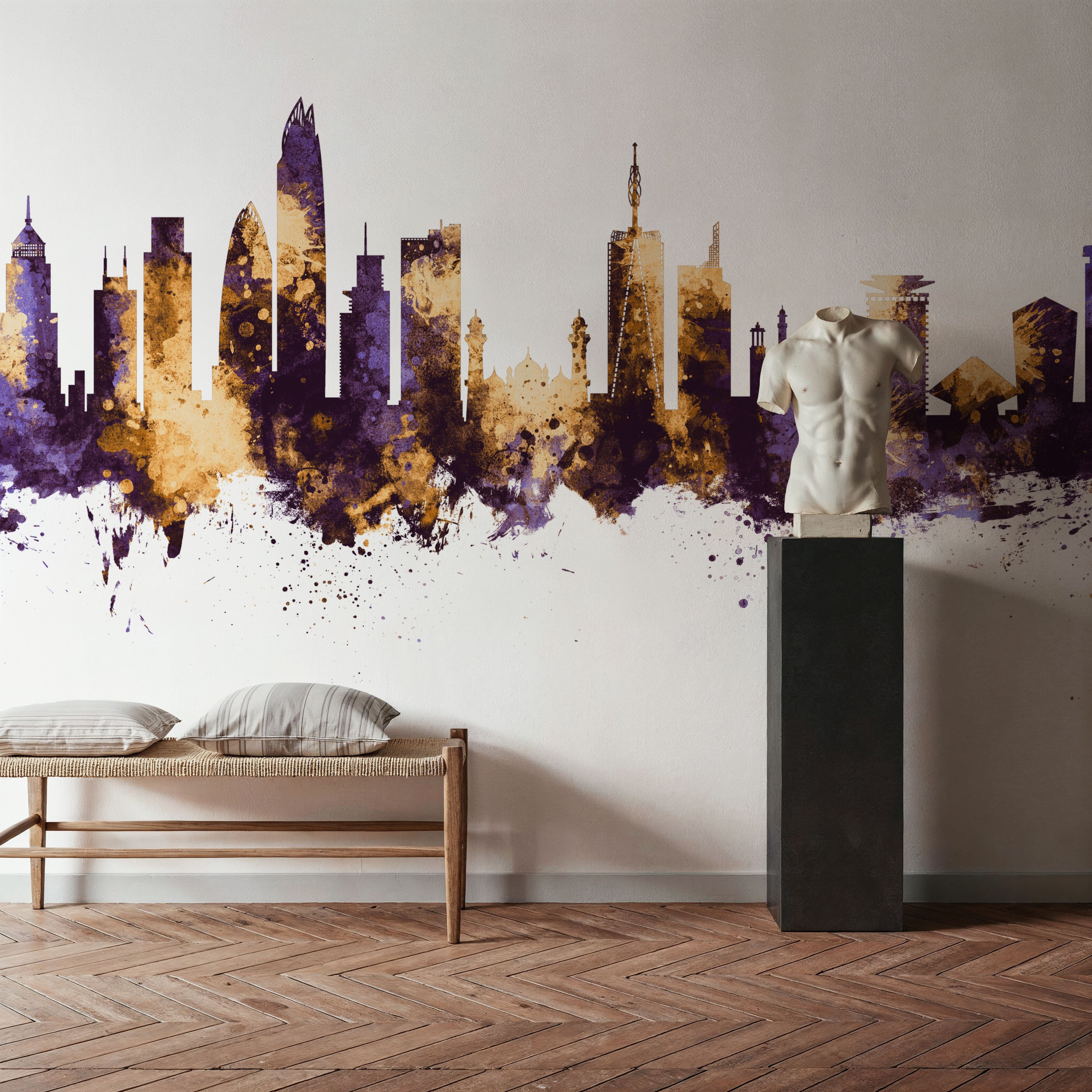 Nairobi Kenya Skyline Purple & Gold