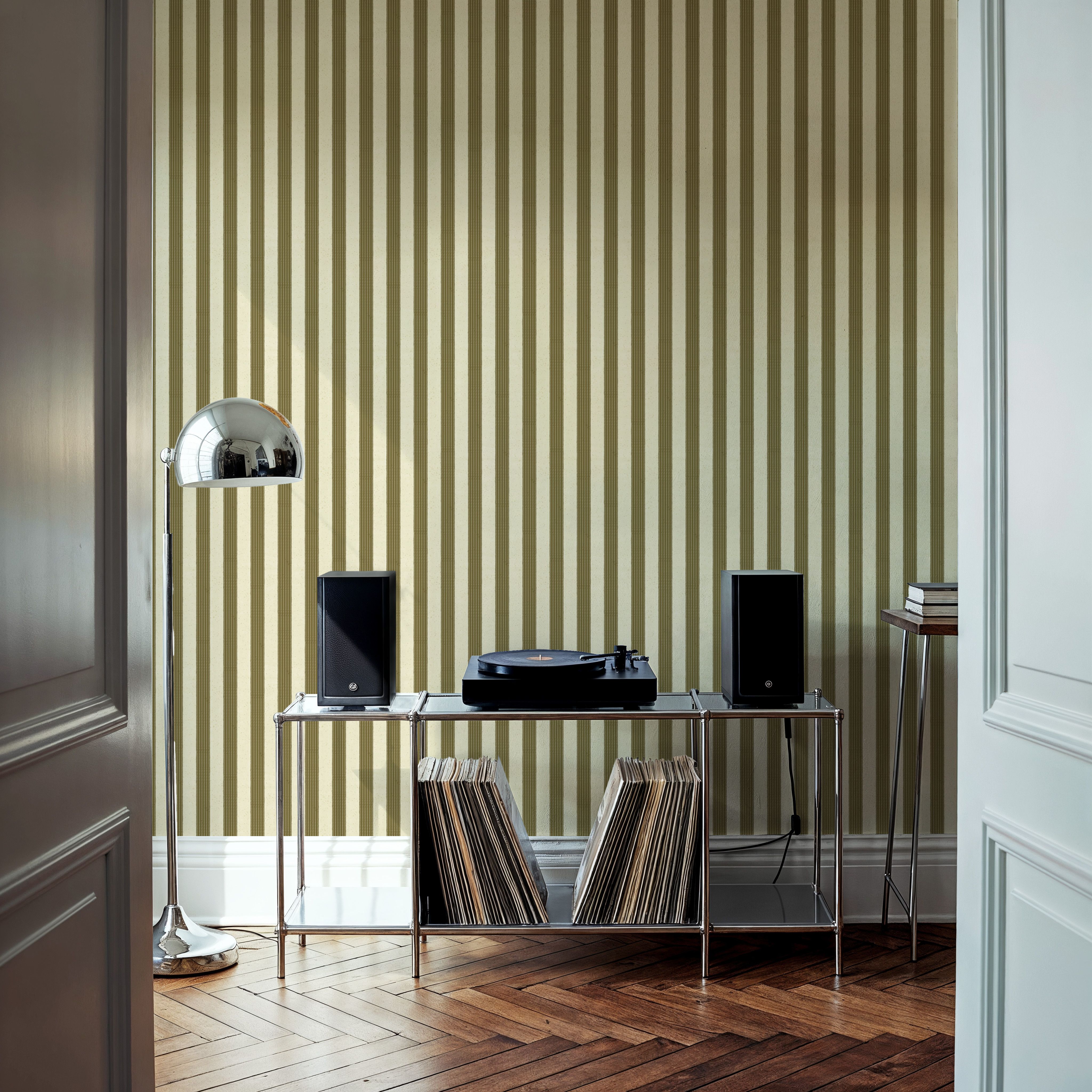 Ticking Awning Stripes, Khaki