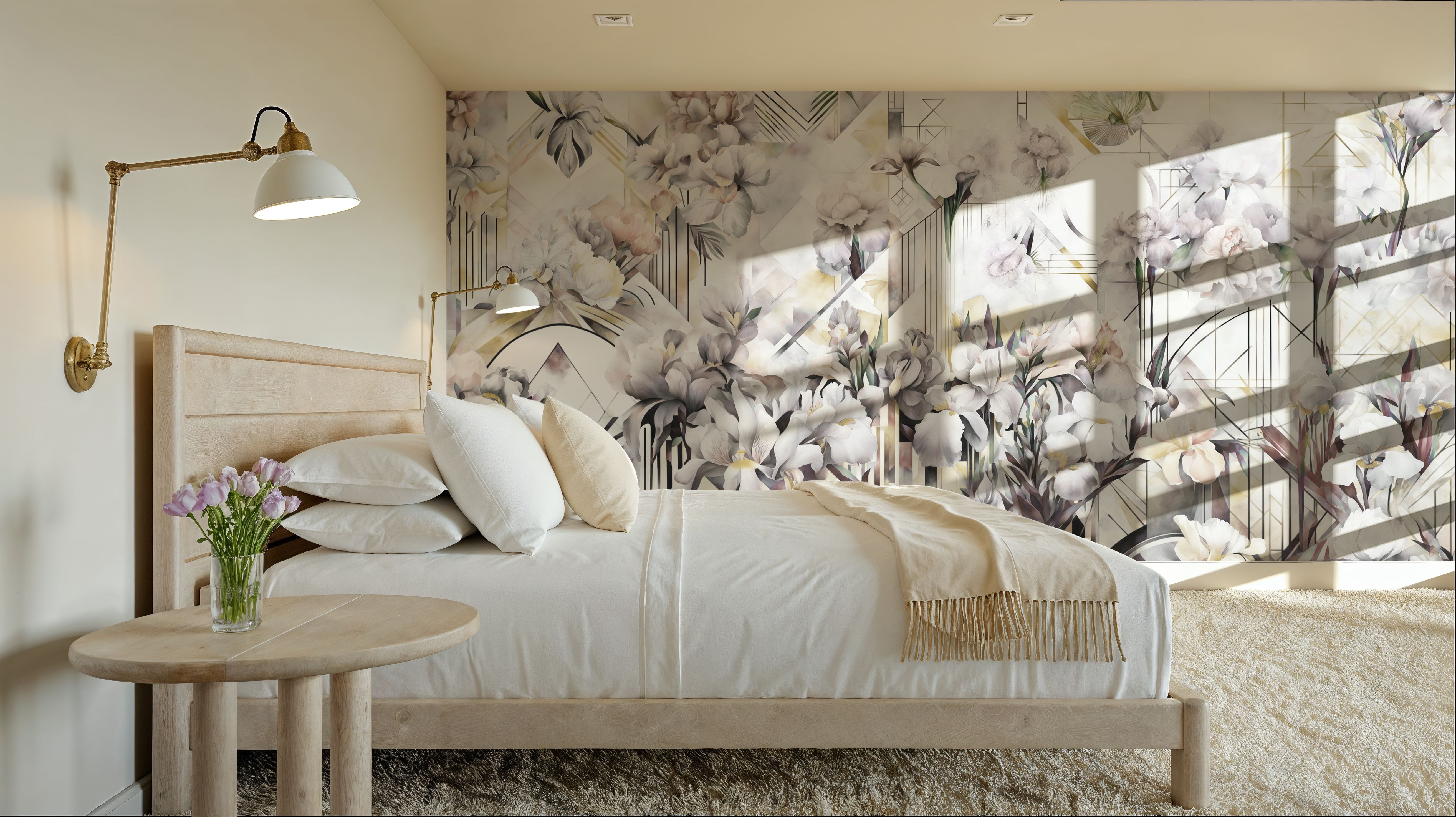 Watercolor Irises Yellow, Wallpaper