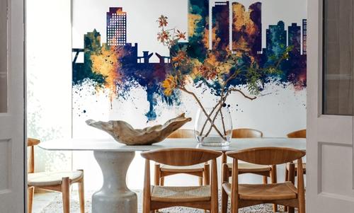 Fort Lauderdale Florida Skyline Blue & Bronze