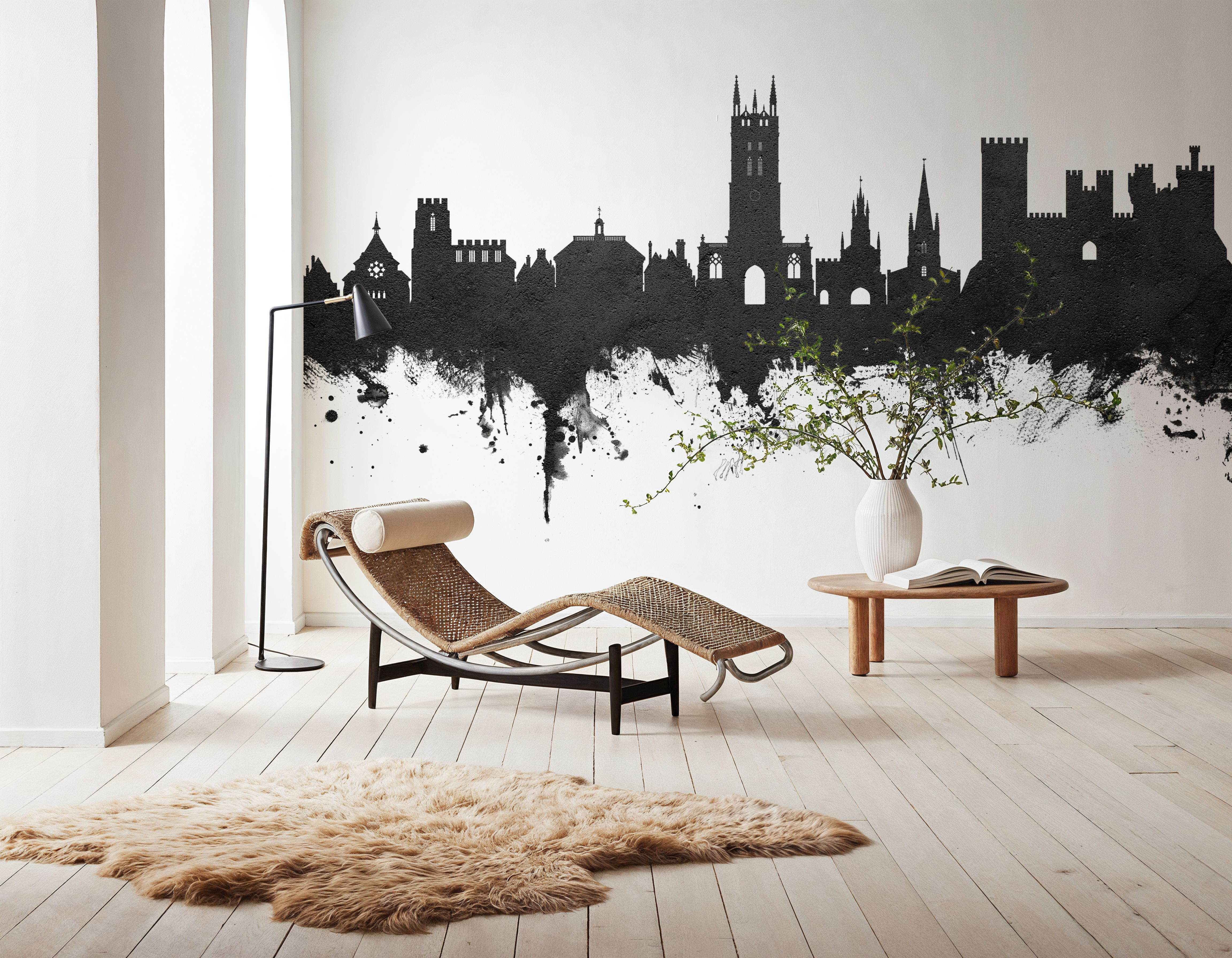 Warwick England Skyline Black & White