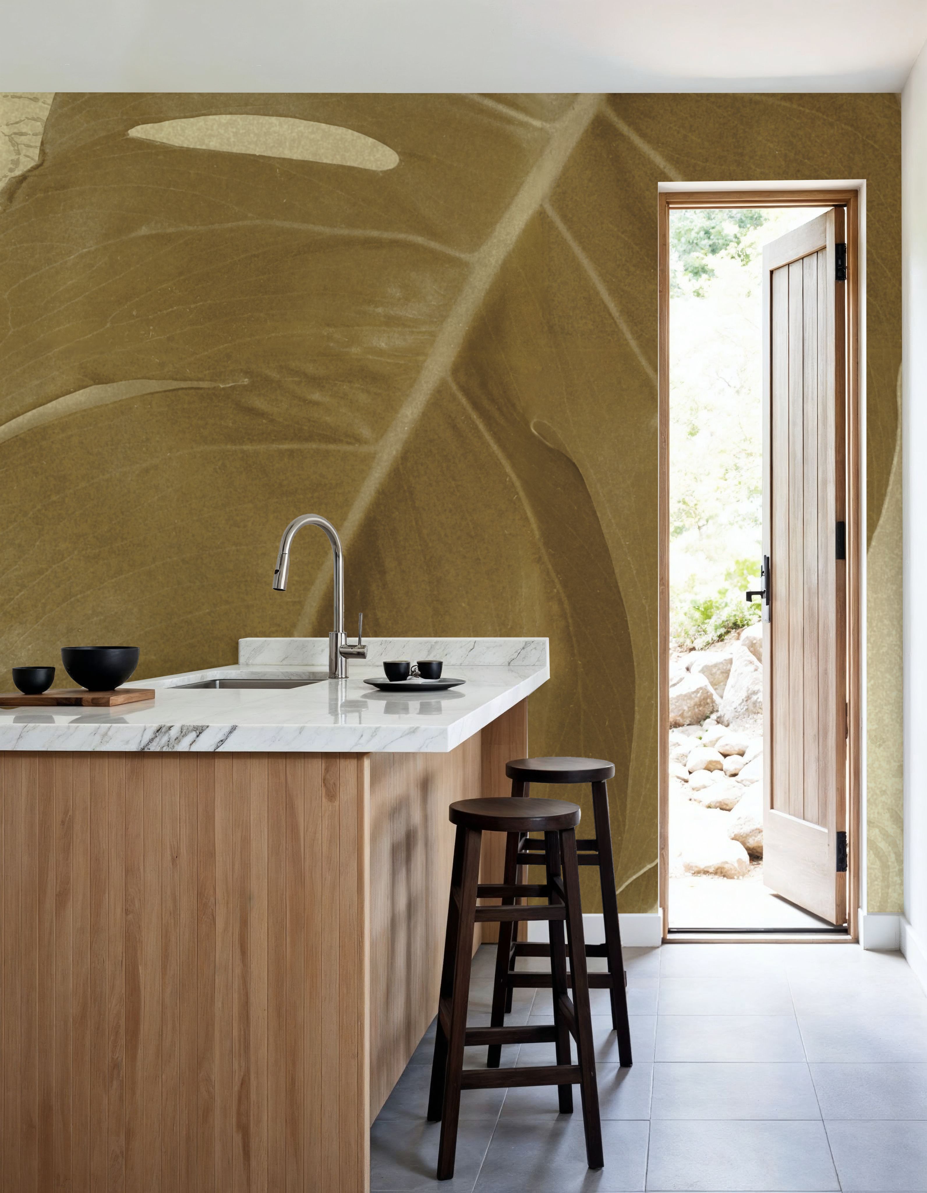 Ornate Monstera Leaf I