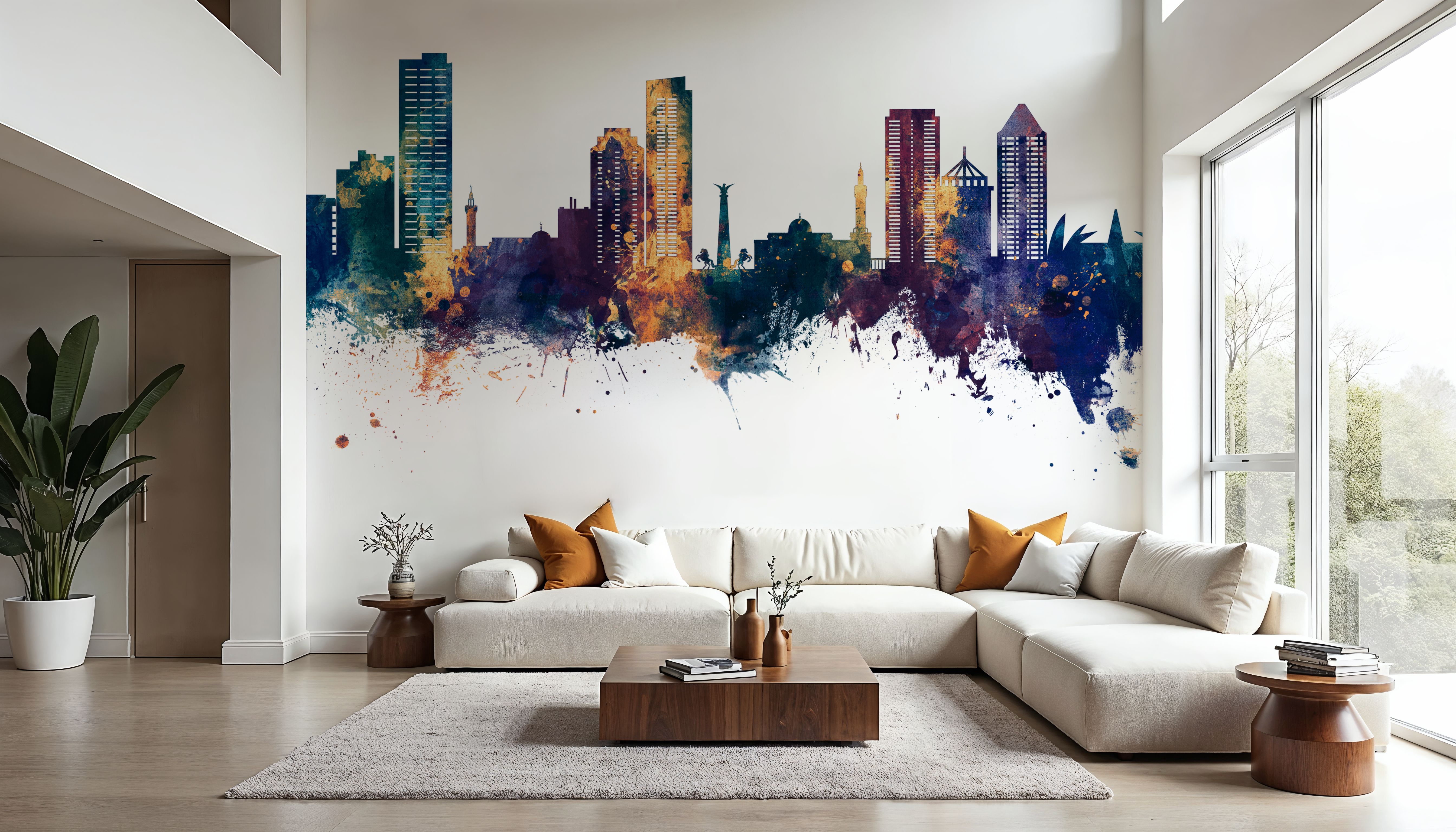 Umm Al Quwain Skyline Blue & Bronze